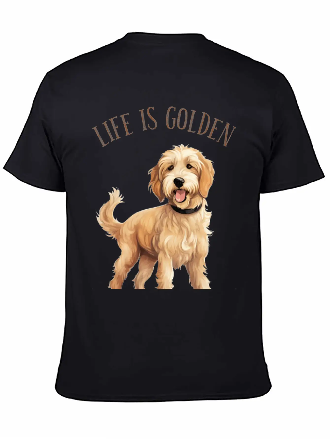 Dogs Lovers, Life Is Golden, With My Doodle Dogs Timeless Short Sleeve Tee – Comfy And Minimalist Design