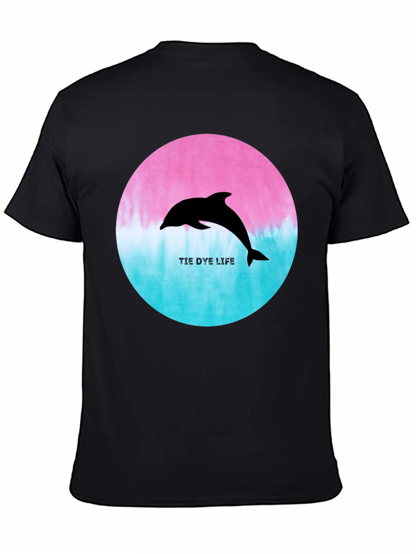 Dolphin Tie Dye Life Basic Graphic T-Shirt – Daily Comfort In Soft Cotton