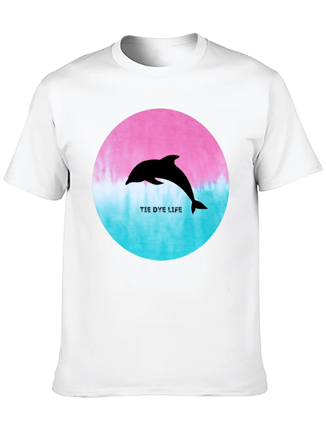 Dolphin Tie Dye Life Basic Graphic T-Shirt – Daily Comfort In Soft Cotton