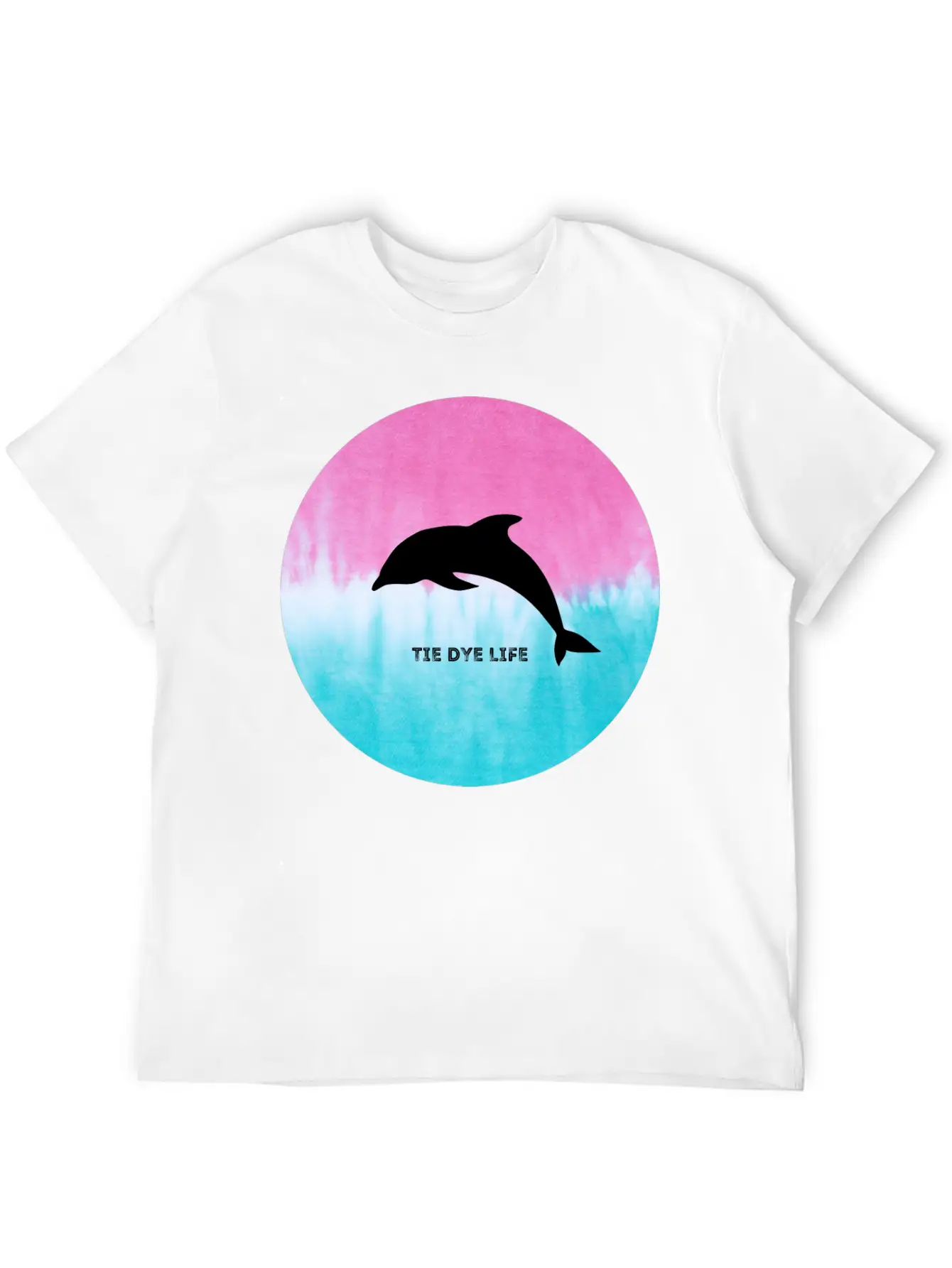 Dolphin Tie Dye Life Basic Graphic T-Shirt – Daily Comfort In Soft Cotton