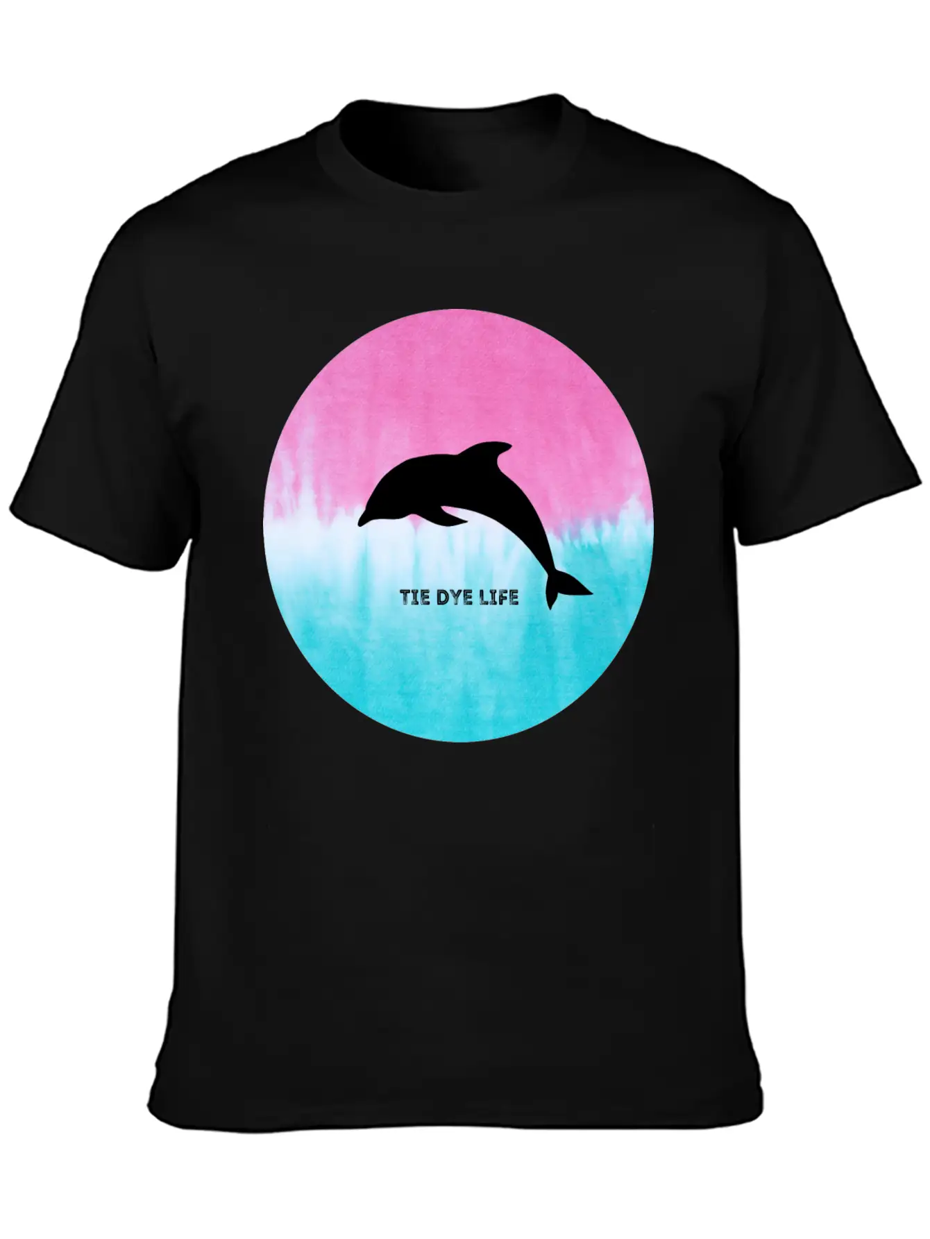 Dolphin Tie Dye Life Basic Graphic T-Shirt – Daily Comfort In Soft Cotton