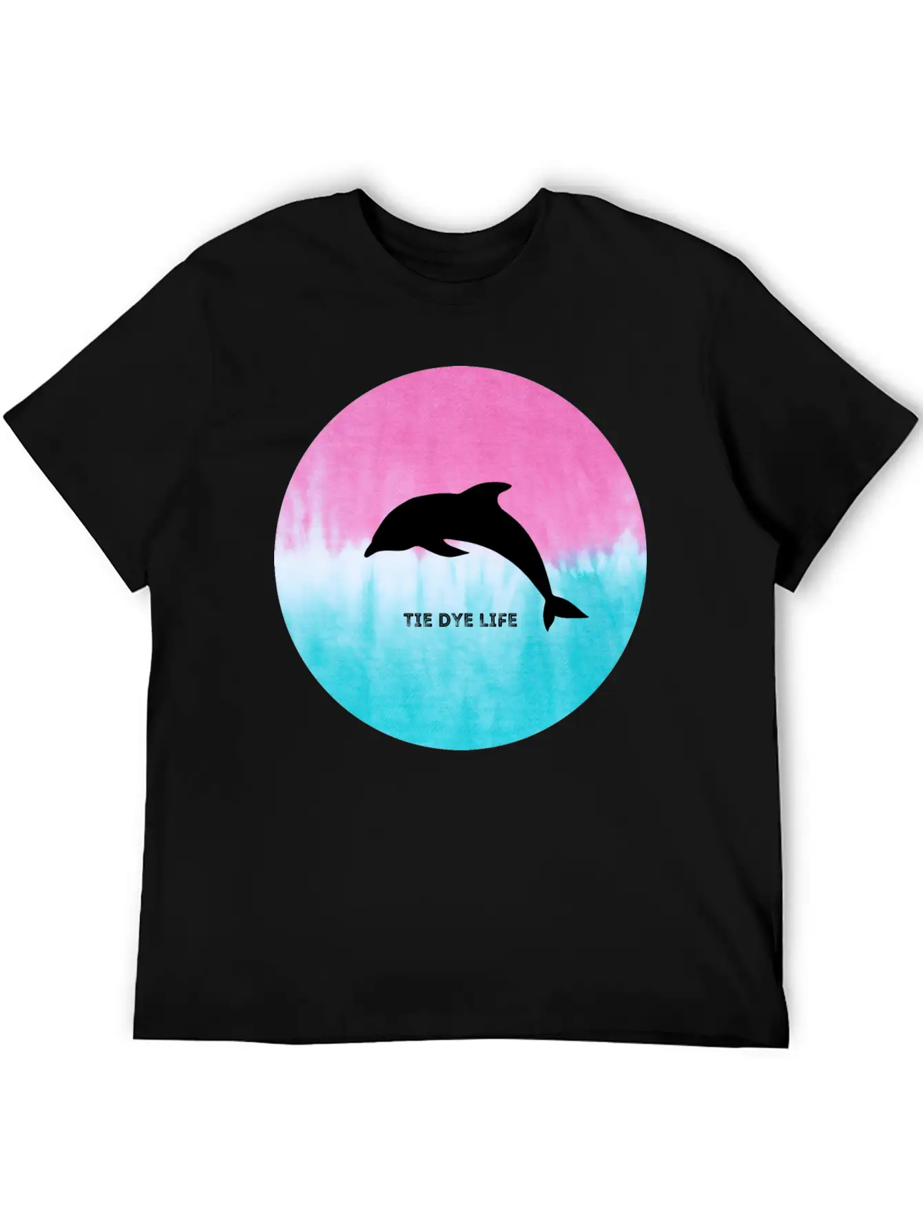 Dolphin Tie Dye Life Basic Graphic T-Shirt – Daily Comfort In Soft Cotton