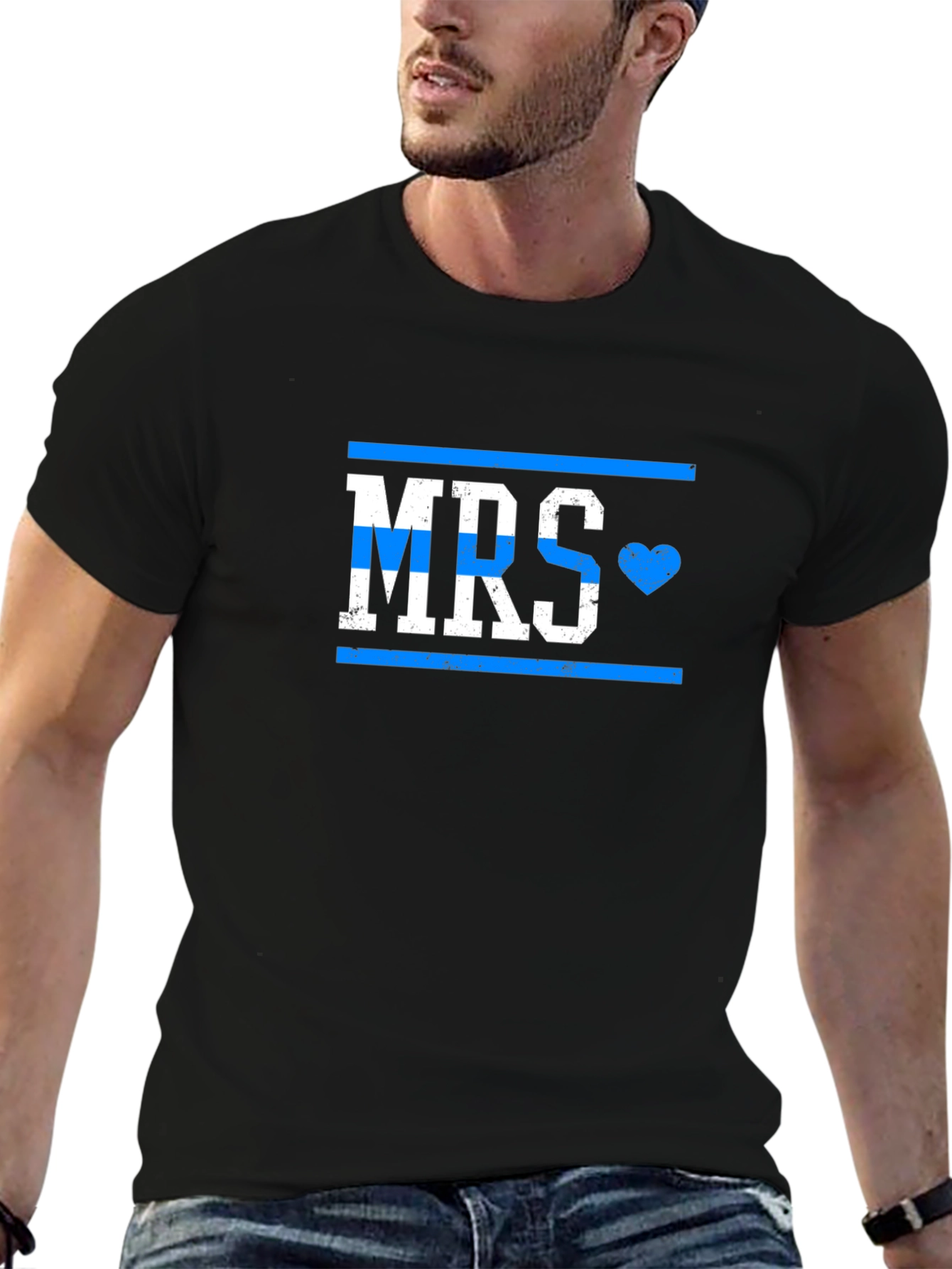 MRS with Heart Graphic Tee - Black