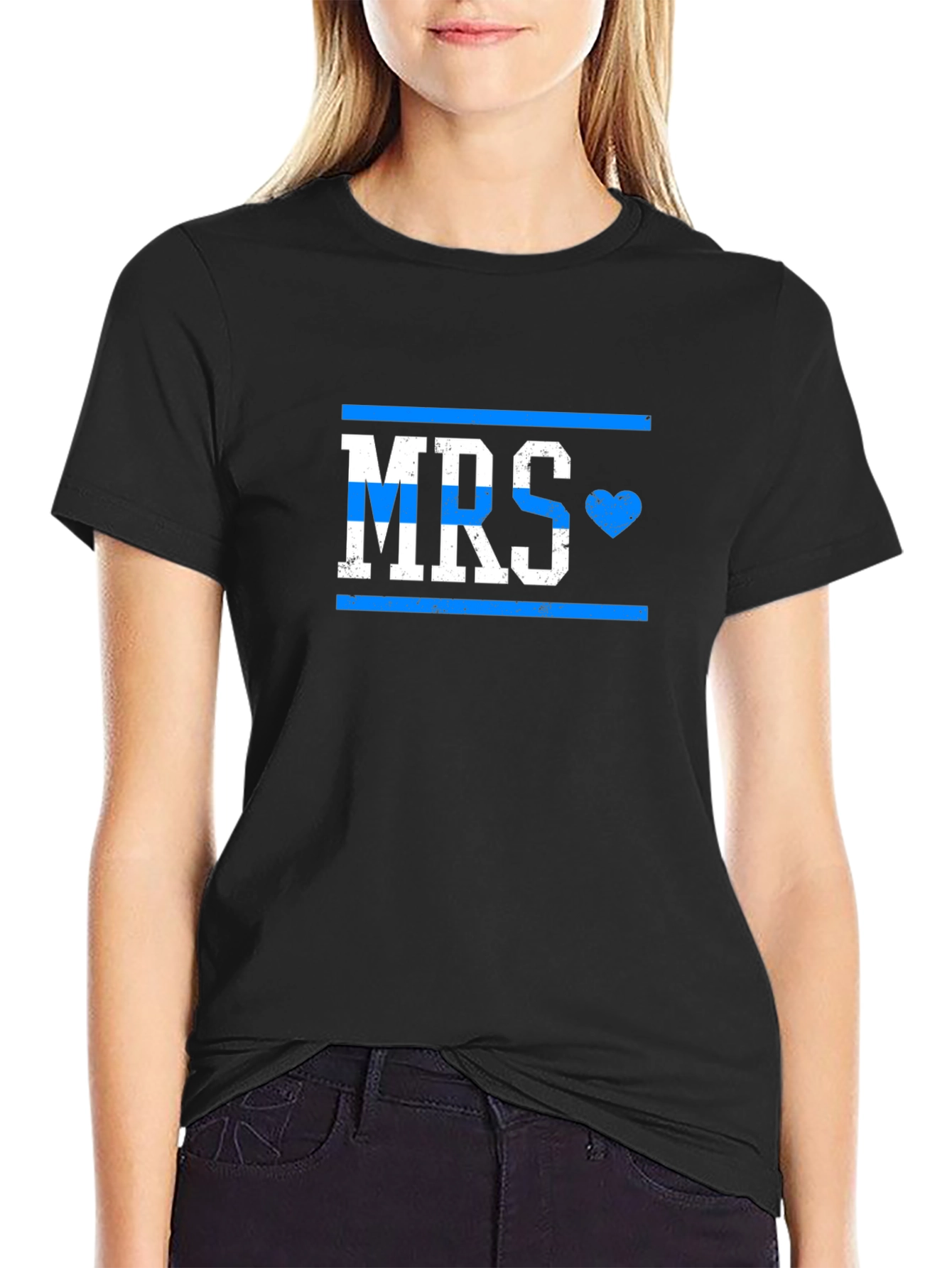 MRS with Heart Graphic Tee - Black