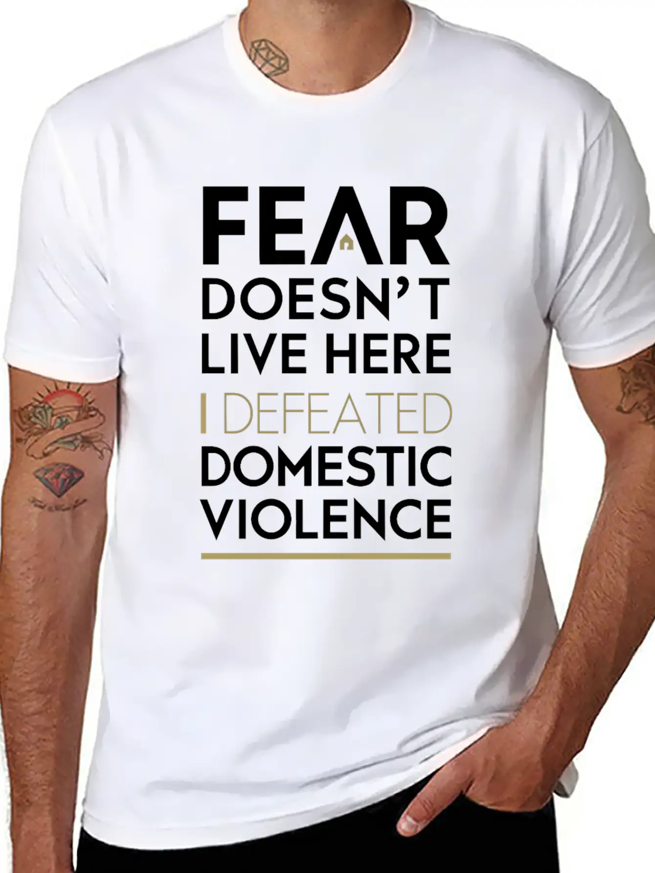 Domestic Violence Awareness Raising Awareness Essential Unisex Summer Tee – Soft Cotton Casual Fit