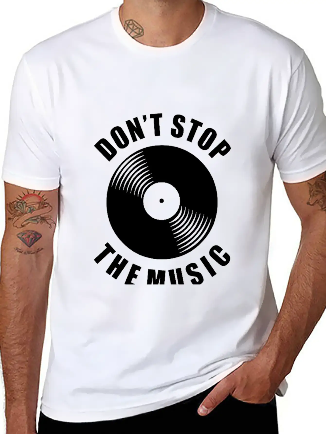 Don T Stop The Music Unisex Casual T-Shirt – Clean Design For Daily Comfort