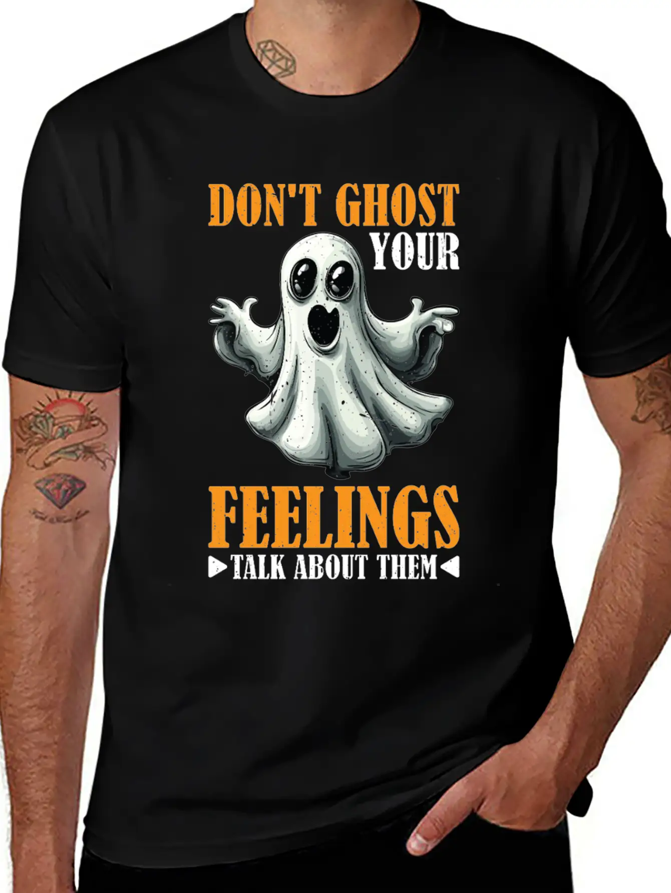 Don't Ghost Your Feelings Talk About Them 2 Timeless Short Sleeve Tee – Comfy And Minimalist Design