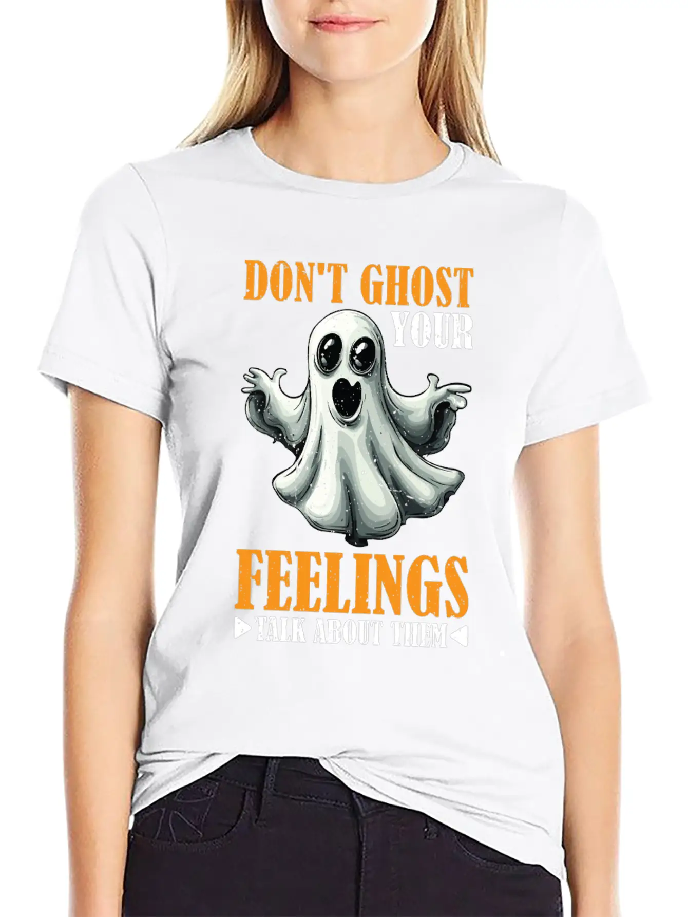Don't Ghost Your Feelings Talk About Them 2 Timeless Short Sleeve Tee – Comfy And Minimalist Design