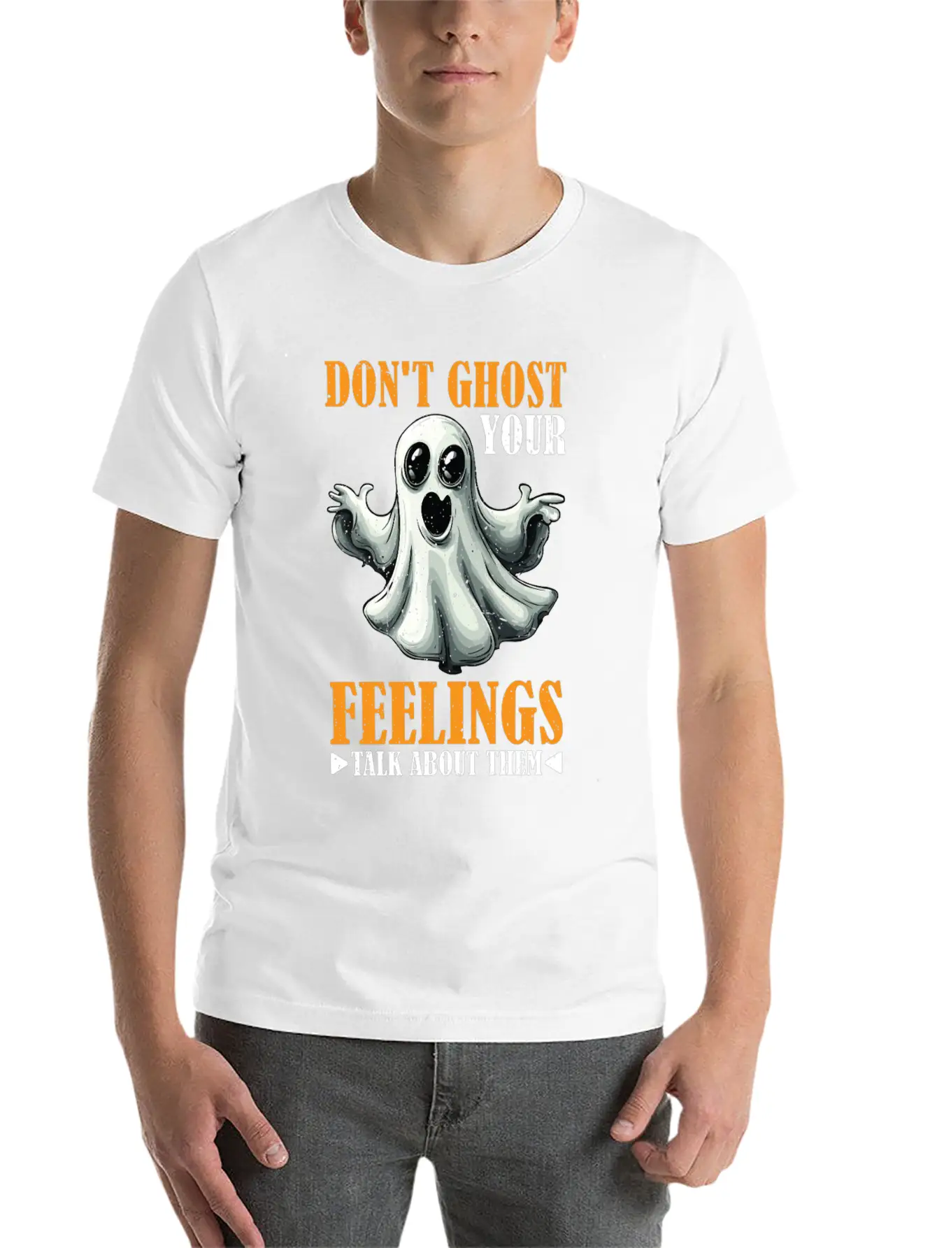 Don't Ghost Your Feelings Talk About Them 2 Timeless Short Sleeve Tee – Comfy And Minimalist Design