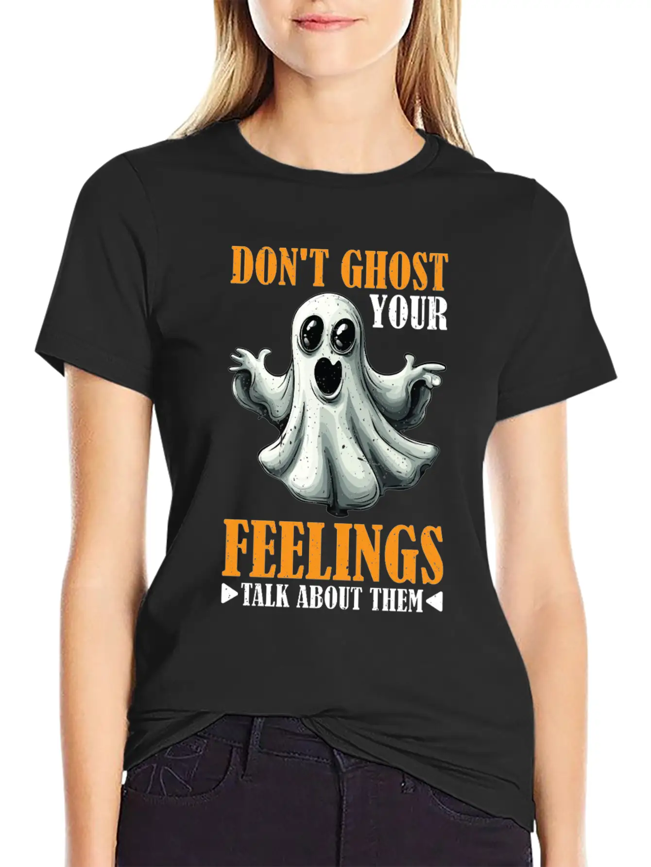 Don't Ghost Your Feelings Talk About Them 2 Timeless Short Sleeve Tee – Comfy And Minimalist Design