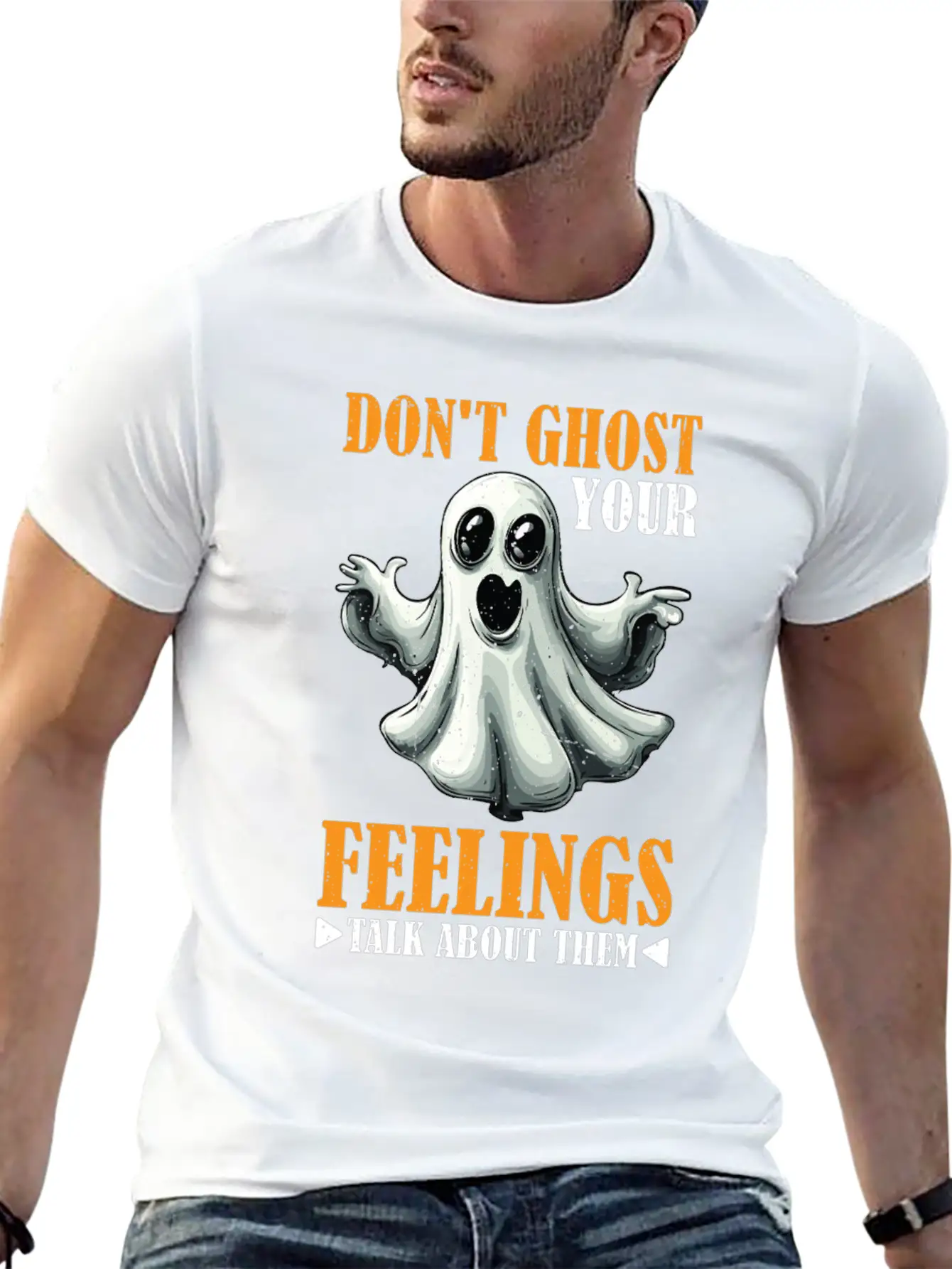 Don't Ghost Your Feelings Talk About Them 2 Timeless Short Sleeve Tee – Comfy And Minimalist Design