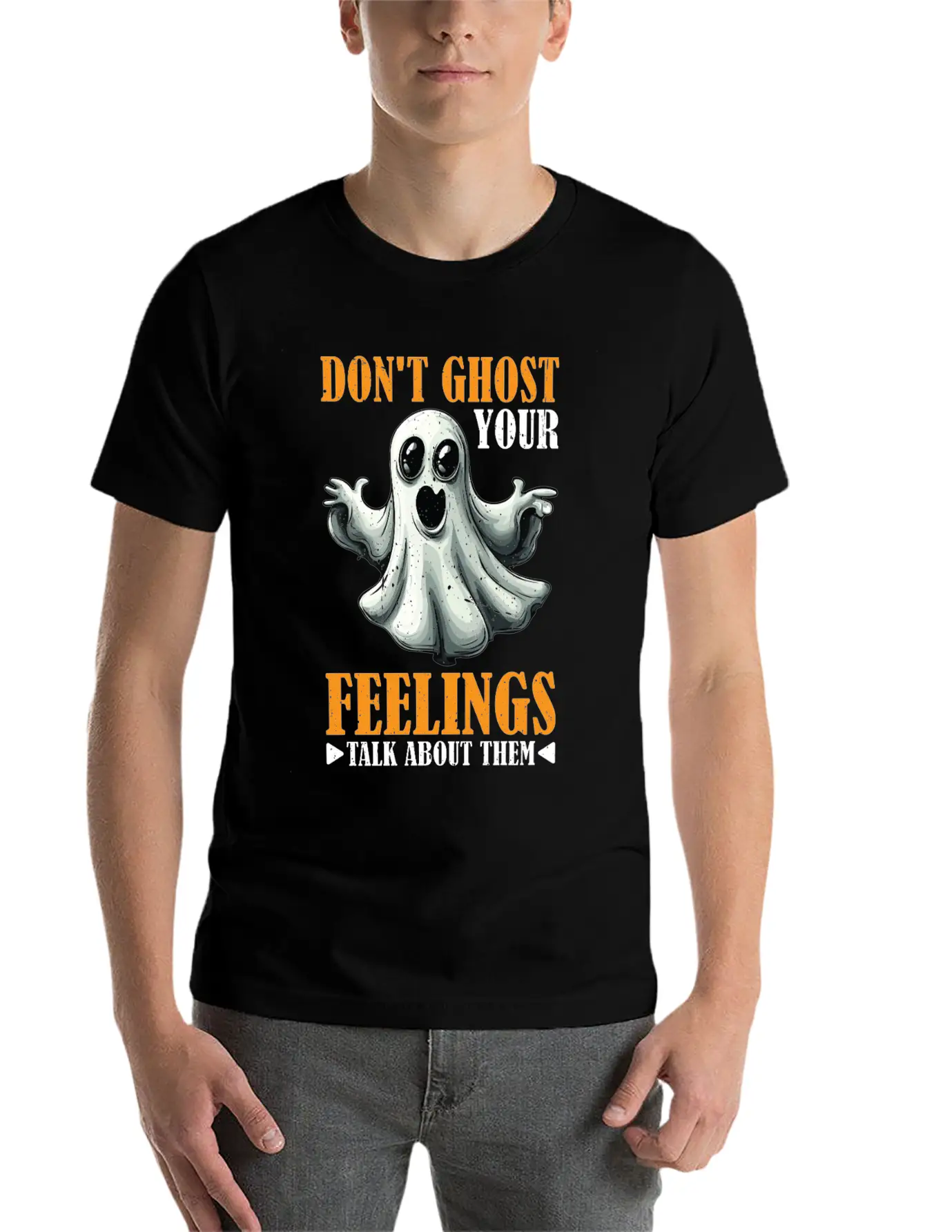 Don't Ghost Your Feelings Talk About Them 2 Timeless Short Sleeve Tee – Comfy And Minimalist Design