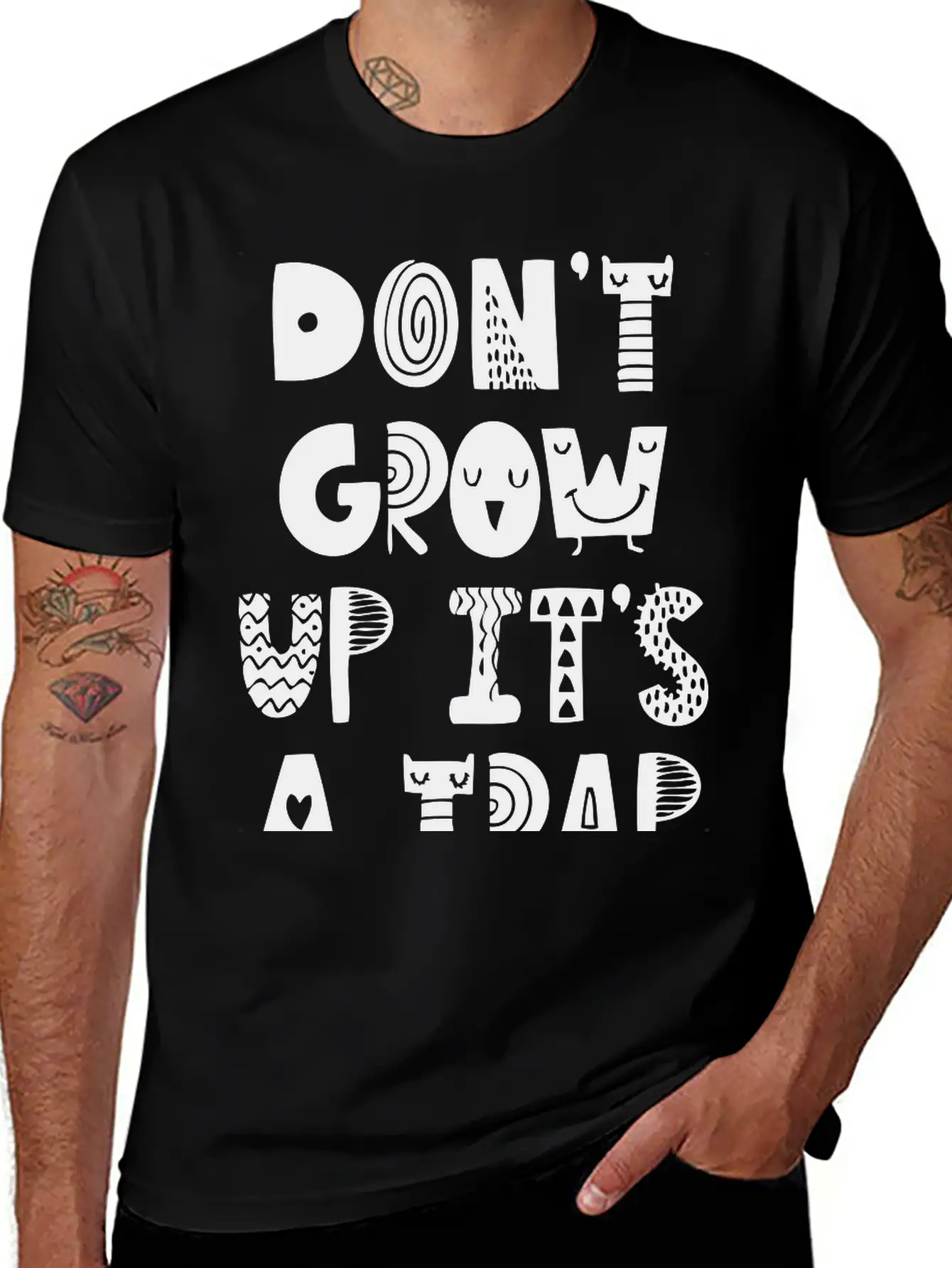 Don't Grow Up It's A Trap Essential Unisex Summer Tee – Soft Cotton Casual Fit