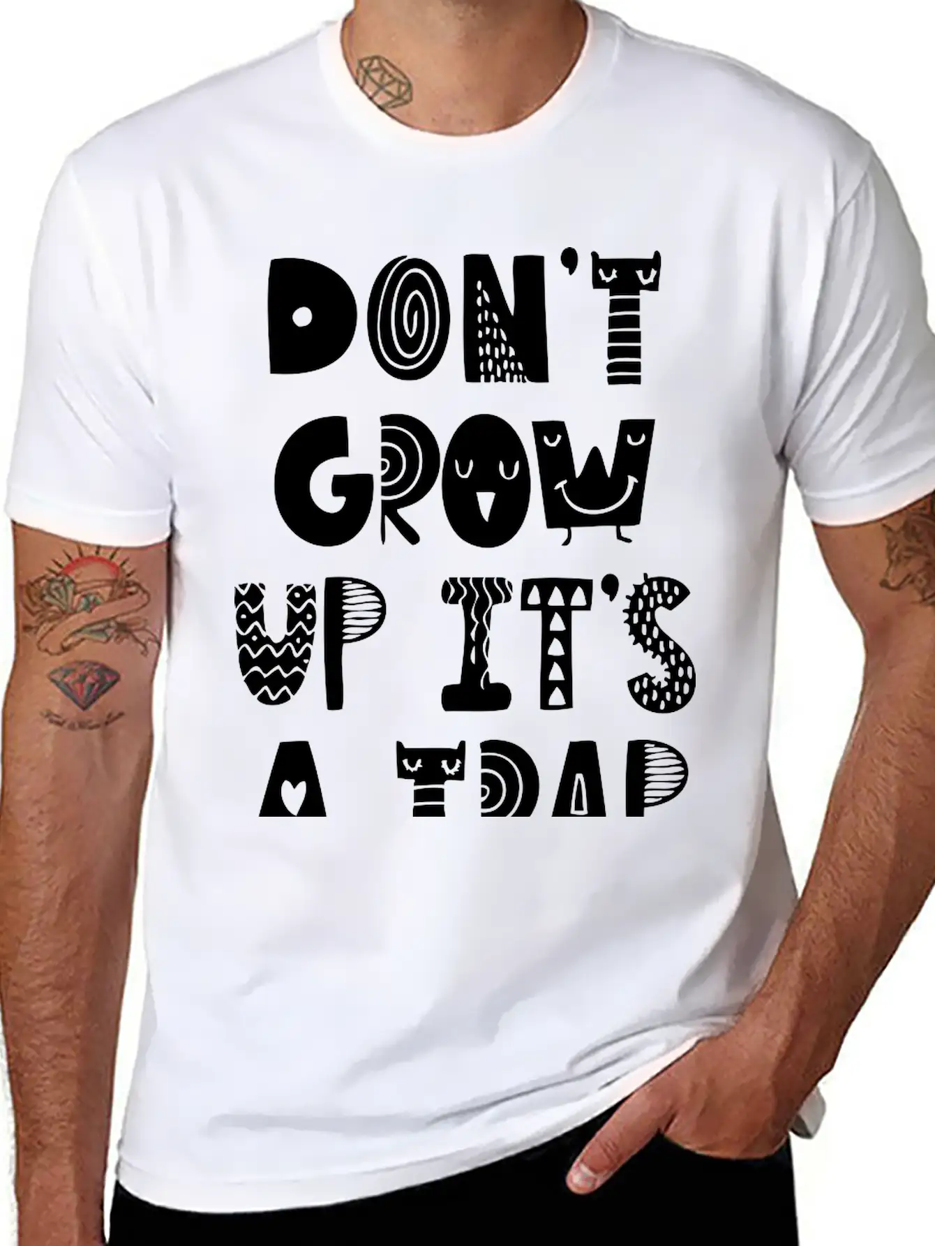 Don't Grow Up It's A Trap Essential Unisex Summer Tee – Soft Cotton Casual Fit