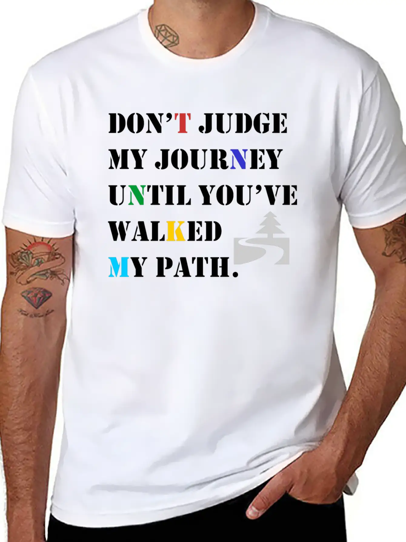 Dont Judge My Path Until You've Walked In My Shoes Stylish Everyday T-Shirt – Unisex Basic Cotton Tee