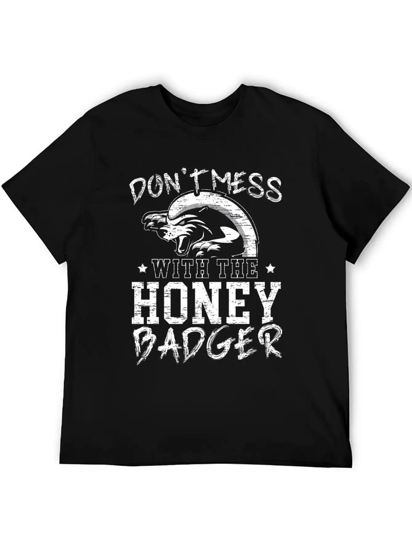 Don't Mess With The Honey Badger Fearless Animal Essential Unisex Summer Tee – Soft Cotton Casual Fit