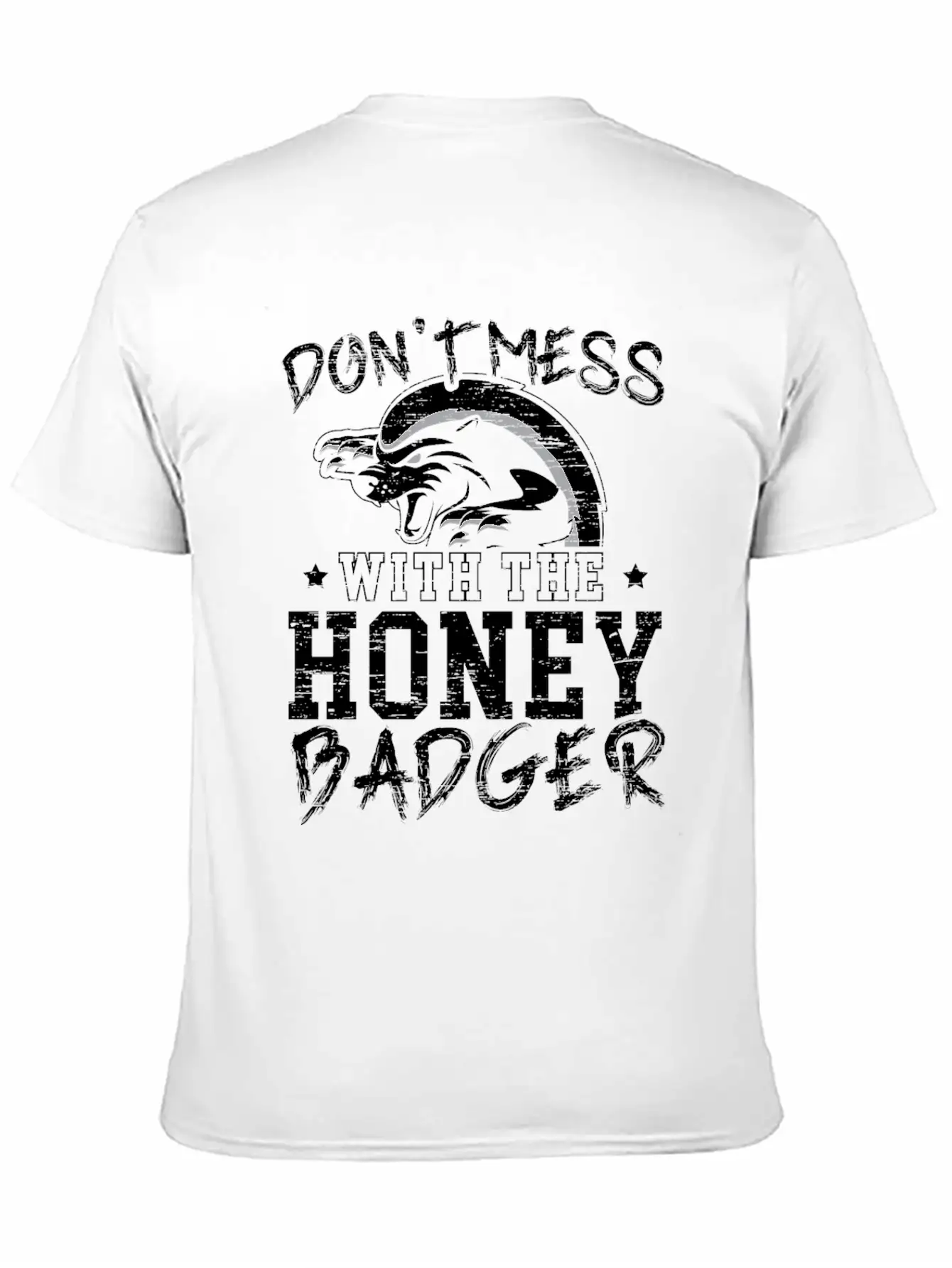 Don't Mess With The Honey Badger Fearless Animal Essential Unisex Summer Tee – Soft Cotton Casual Fit