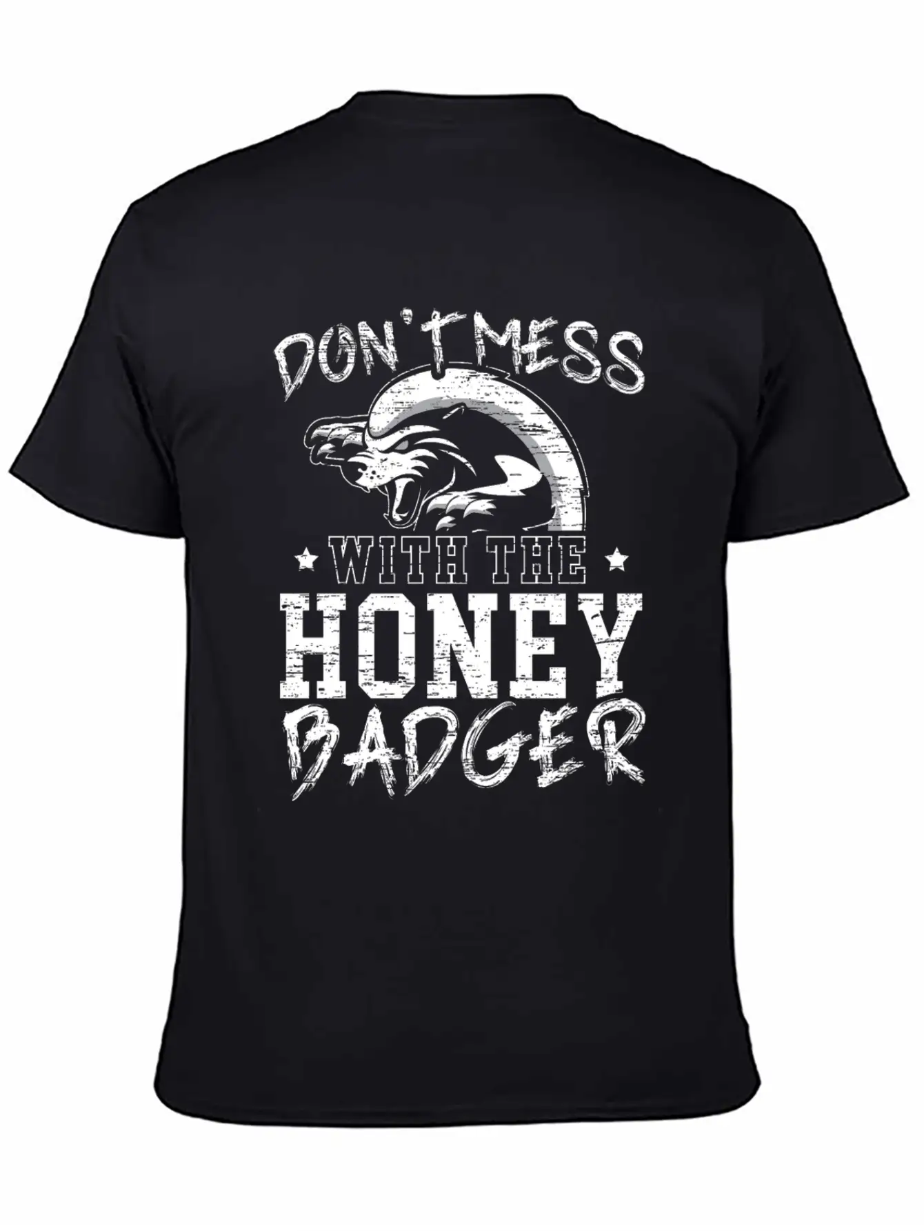 Don't Mess With The Honey Badger Fearless Animal Essential Unisex Summer Tee – Soft Cotton Casual Fit