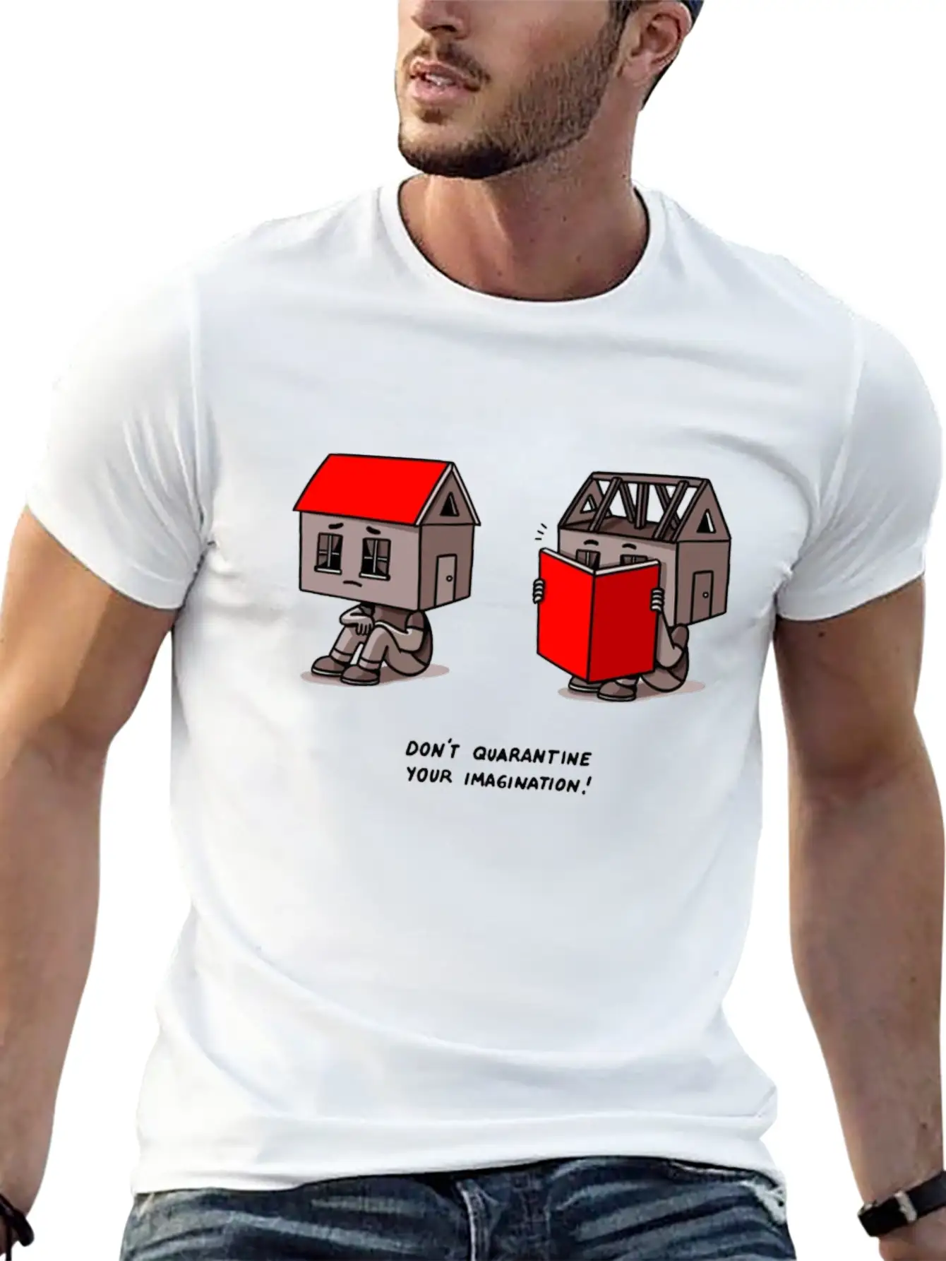 Don't Quarantine Your Imagination Stylish Everyday T-Shirt – Unisex Basic Cotton Tee