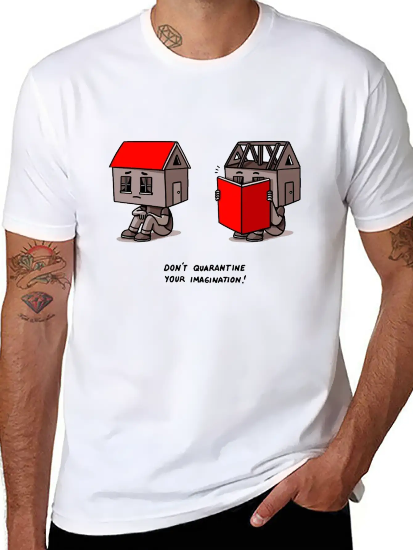 Don't Quarantine Your Imagination Stylish Everyday T-Shirt – Unisex Basic Cotton Tee