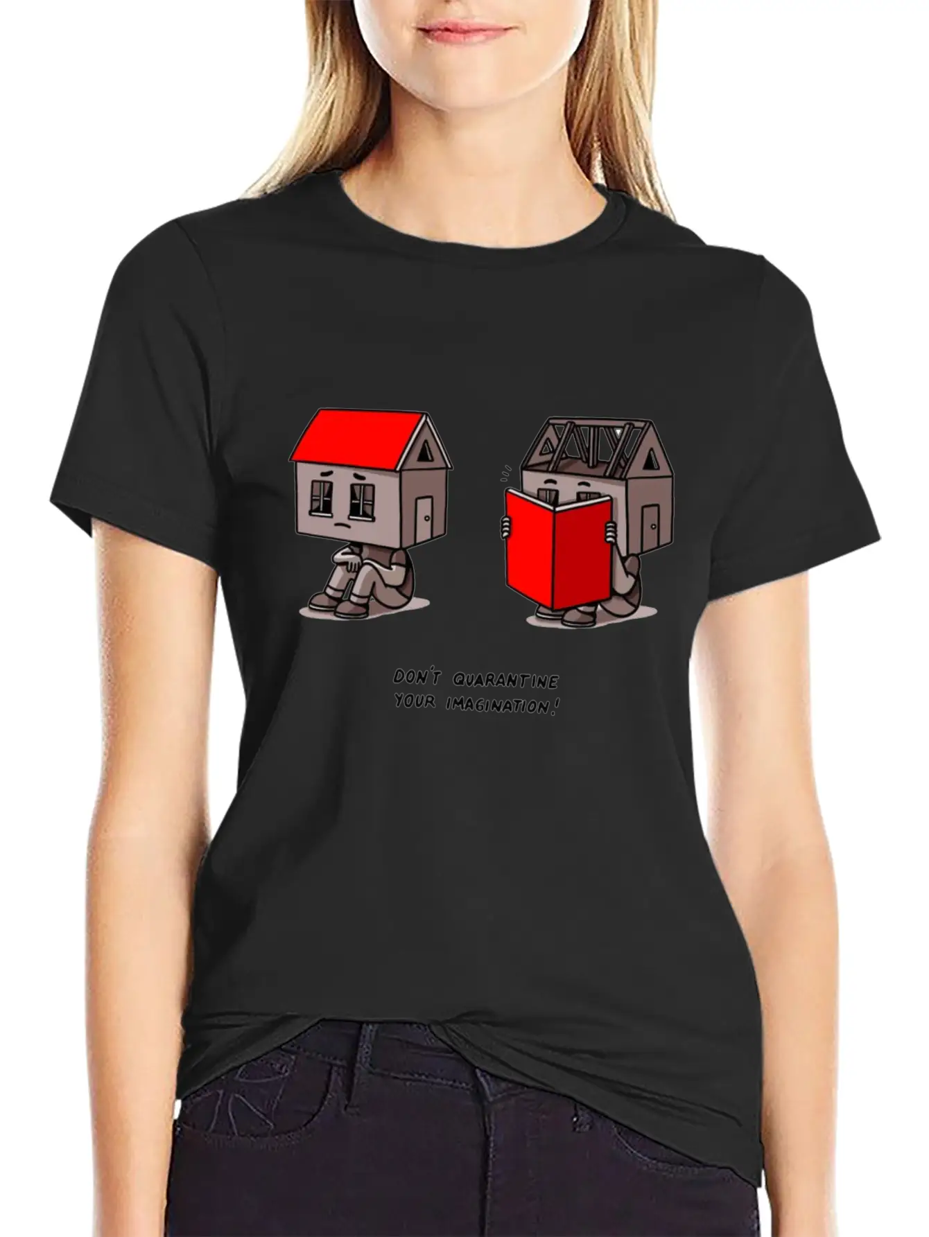 Don't Quarantine Your Imagination Stylish Everyday T-Shirt – Unisex Basic Cotton Tee