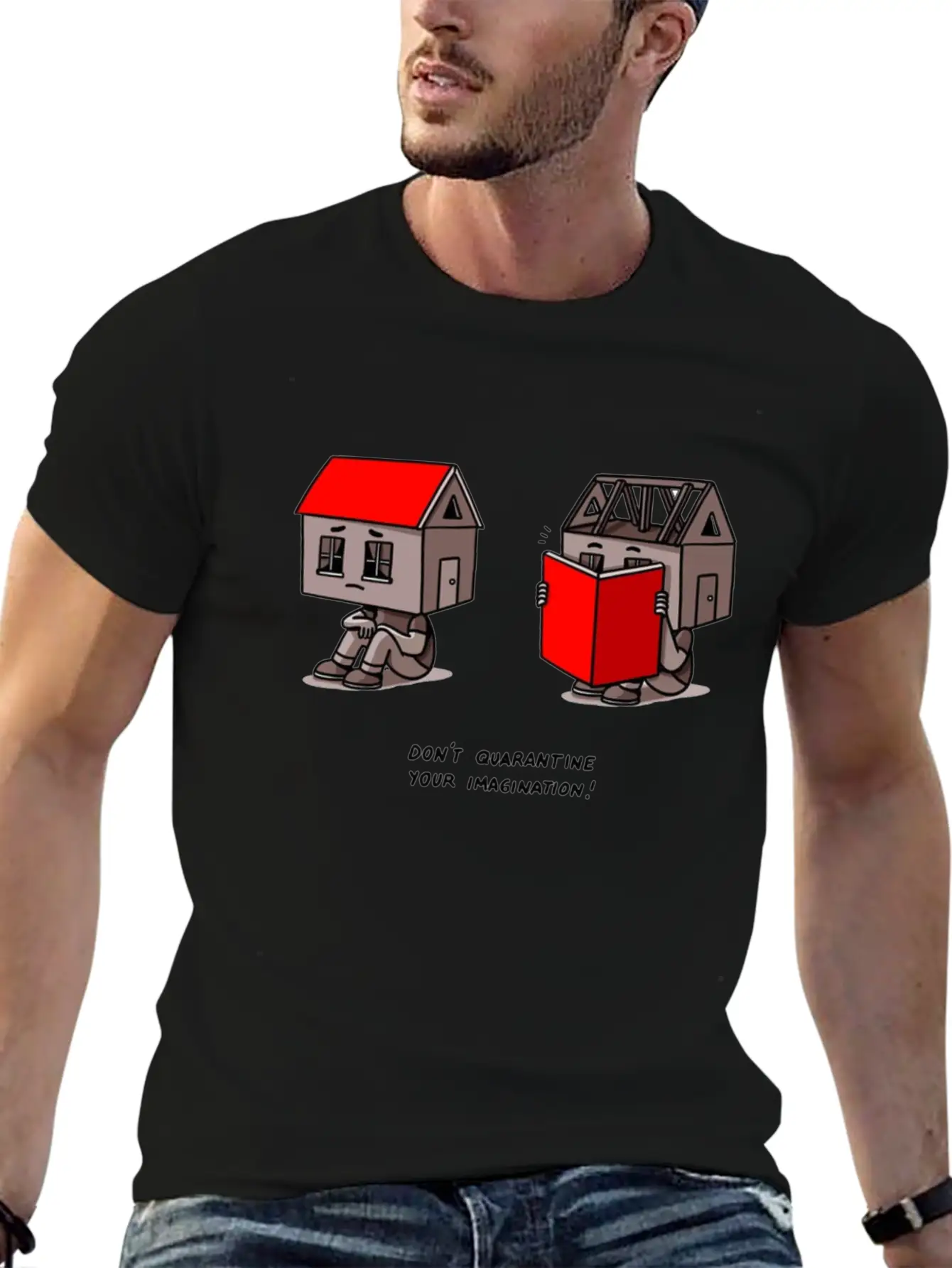 Don't Quarantine Your Imagination Stylish Everyday T-Shirt – Unisex Basic Cotton Tee