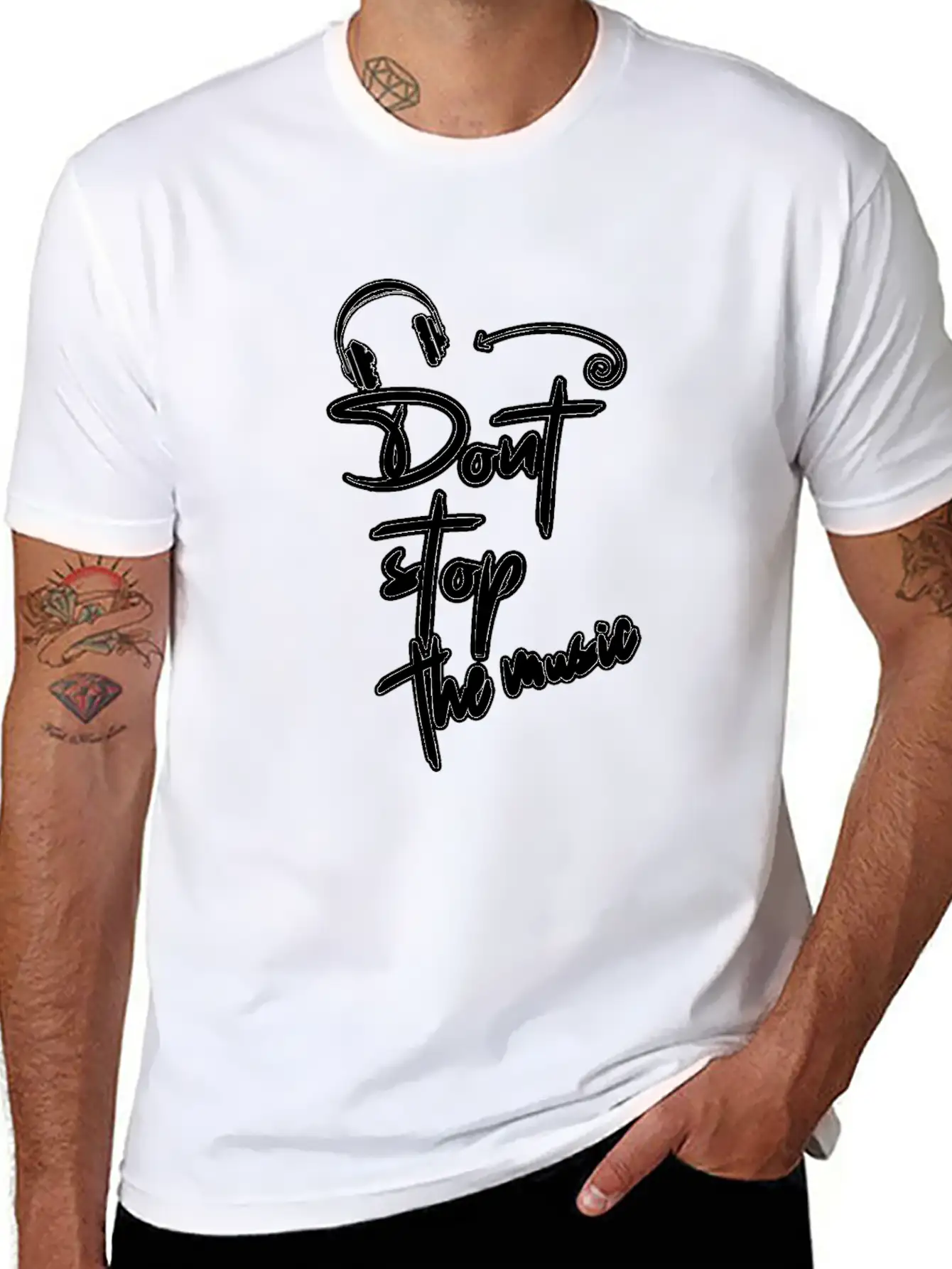 Don't Stop The Music Stylish Everyday T-Shirt – Unisex Basic Cotton Tee