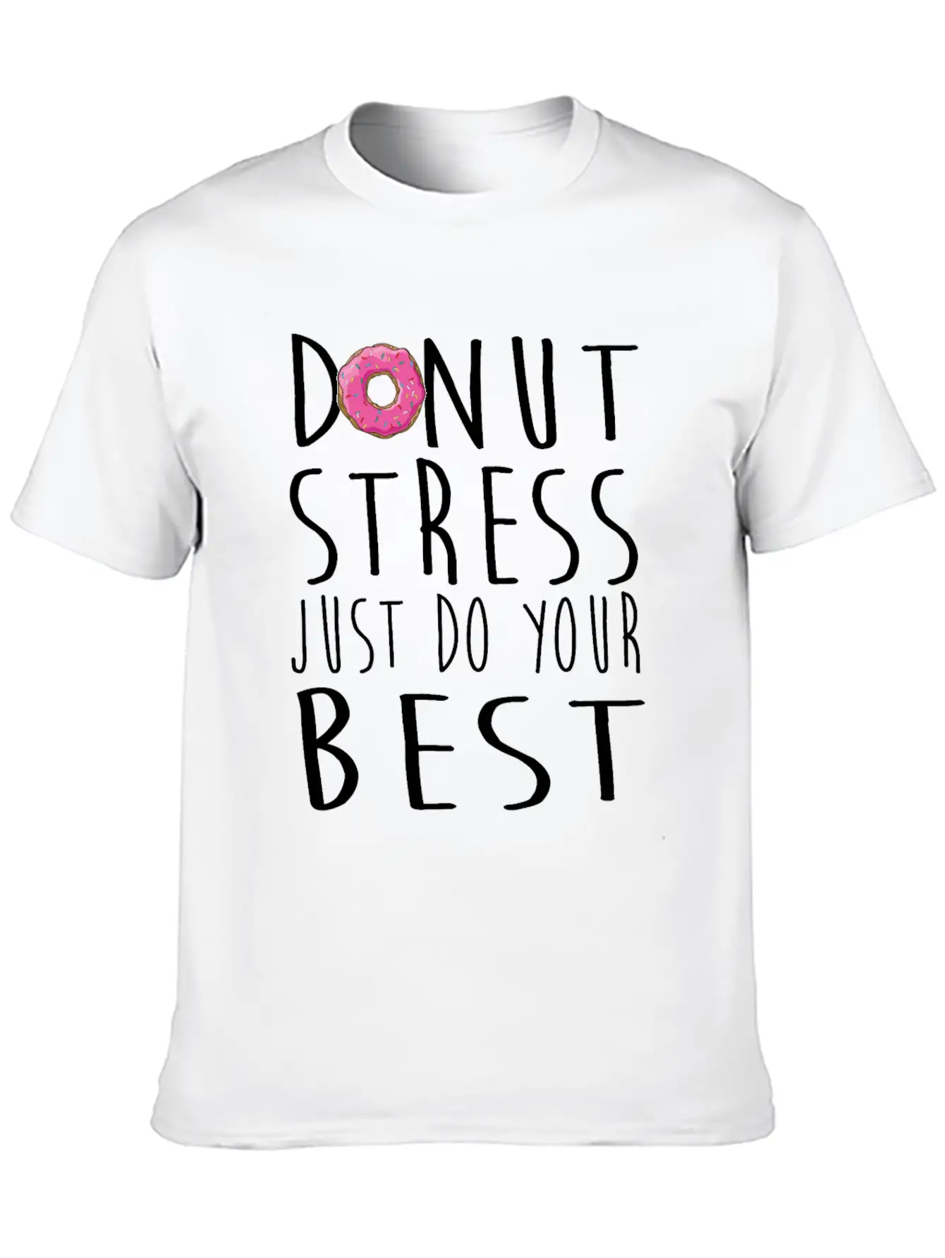 Donut Stress Just Do Your Best Teacher Testing Day Timeless Short Sleeve Tee – Comfy And Minimalist Design