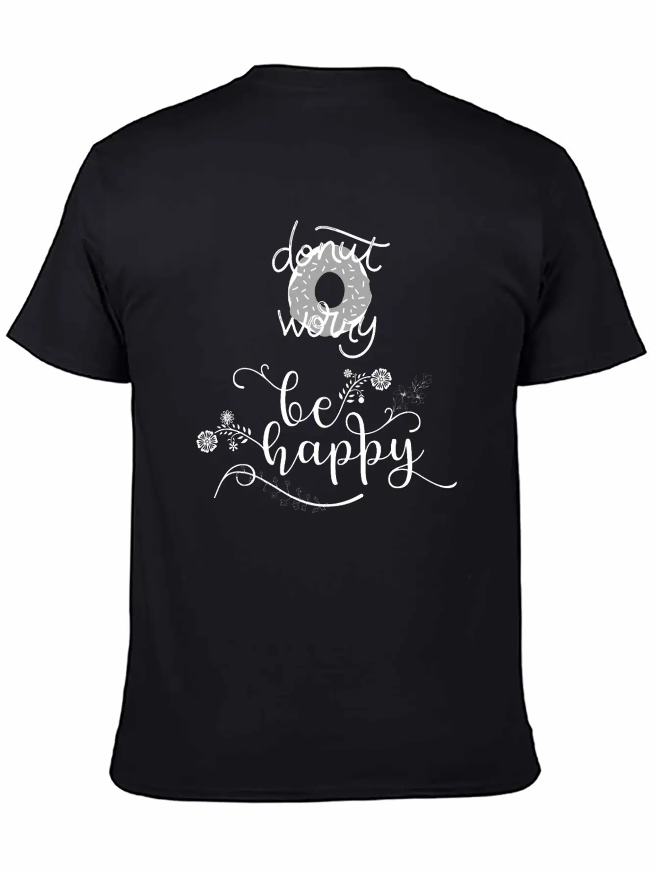 Donut Worry, Be Happy Essential Unisex Summer Tee – Soft Cotton Casual Fit