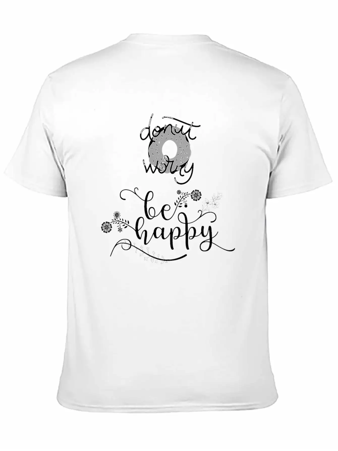 Donut Worry, Be Happy Essential Unisex Summer Tee – Soft Cotton Casual Fit