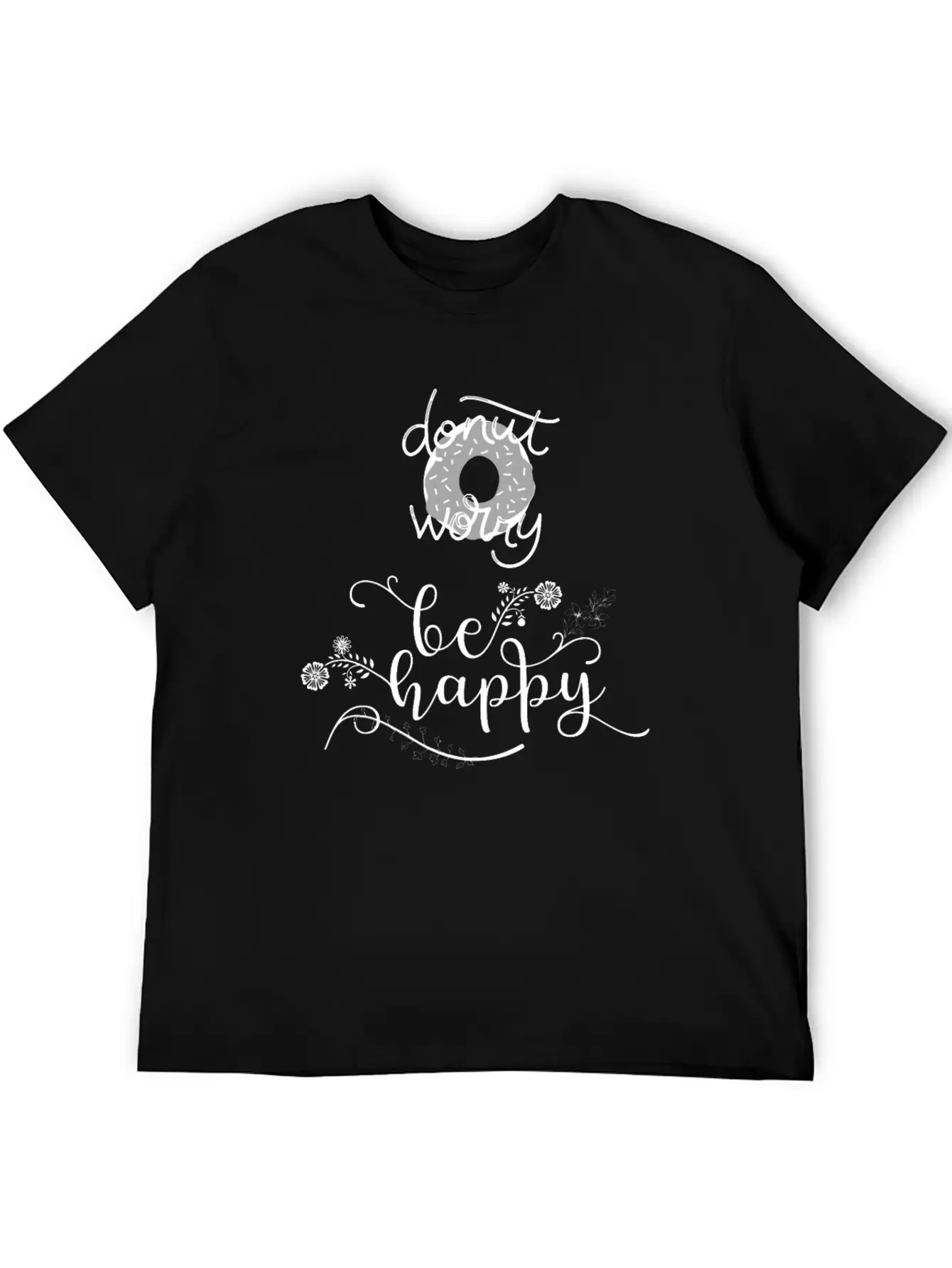 Donut Worry, Be Happy Essential Unisex Summer Tee – Soft Cotton Casual Fit