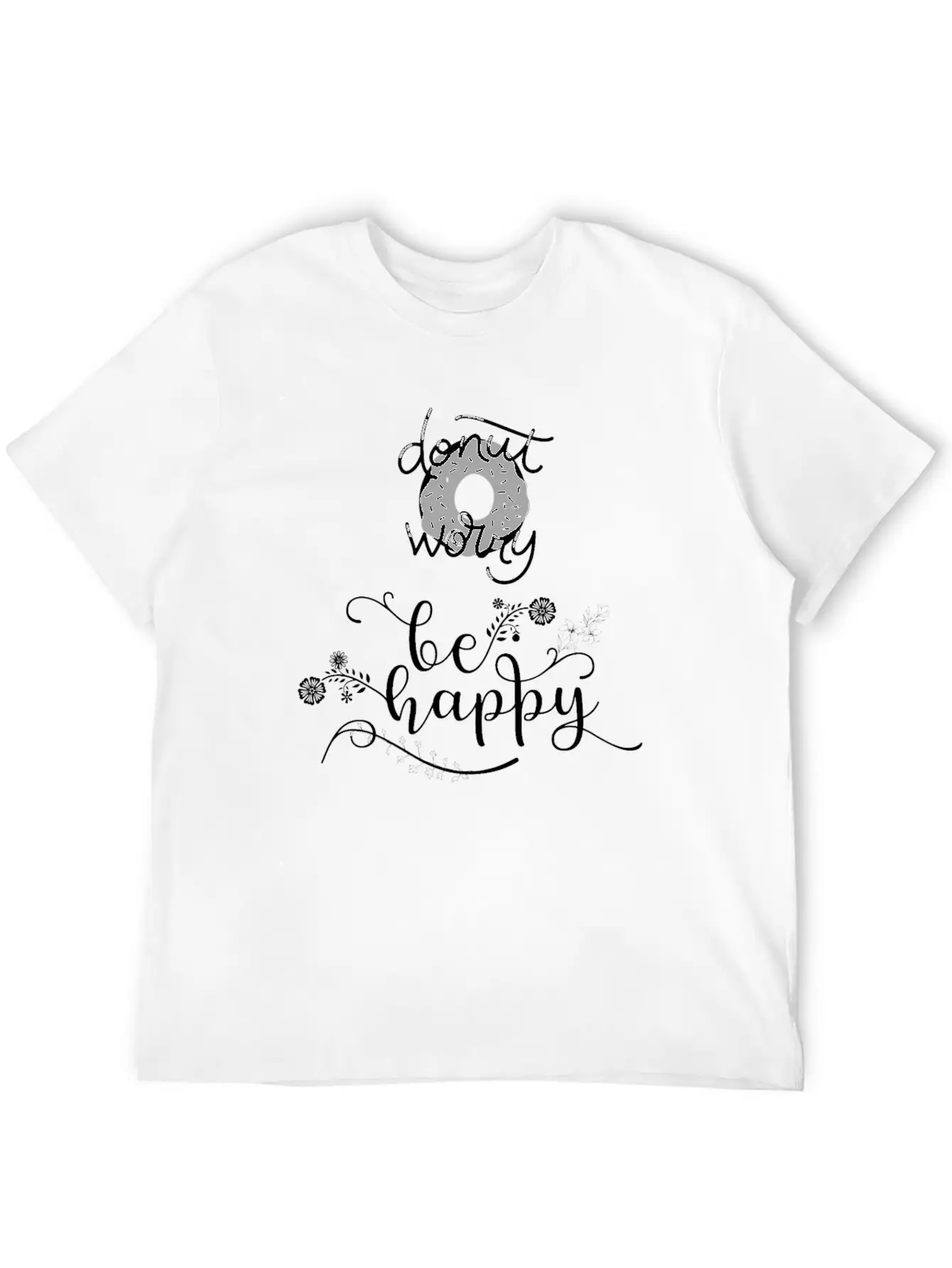 Donut Worry, Be Happy Essential Unisex Summer Tee – Soft Cotton Casual Fit