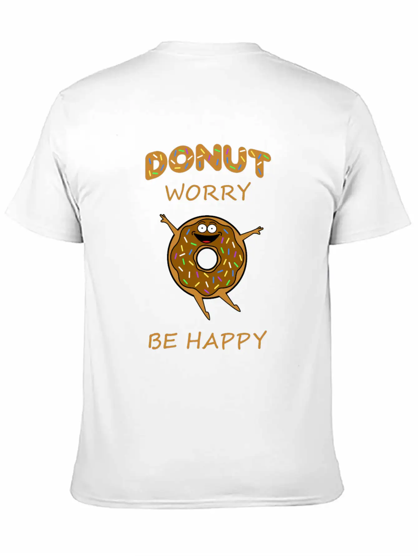Donut Worry Be Happy - Happy Donut Design Comfortable Minimalist Graphic Tee – Summer Style Essential