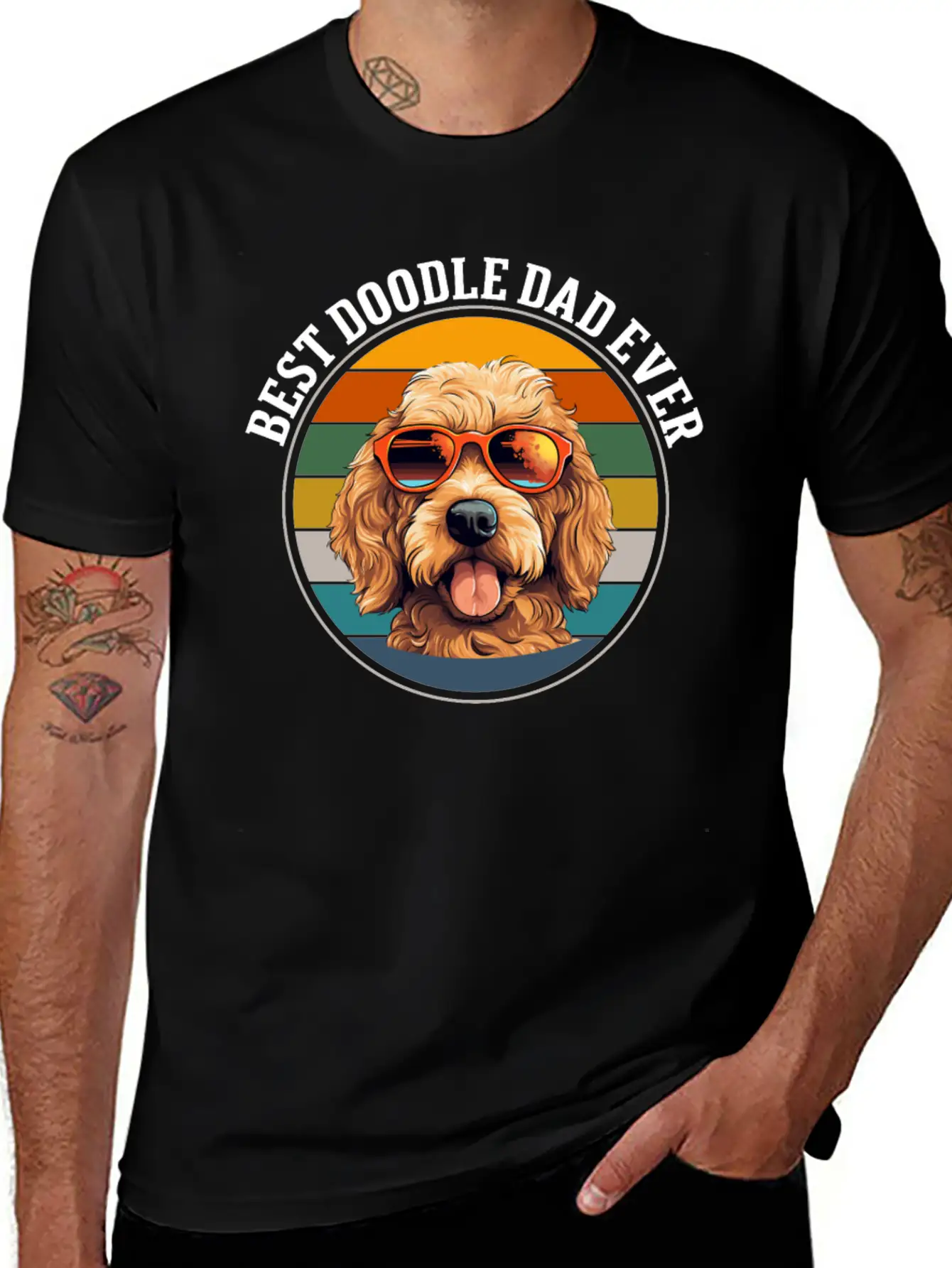 Doodle Dog Dad Basic Graphic T-Shirt – Daily Comfort In Soft Cotton