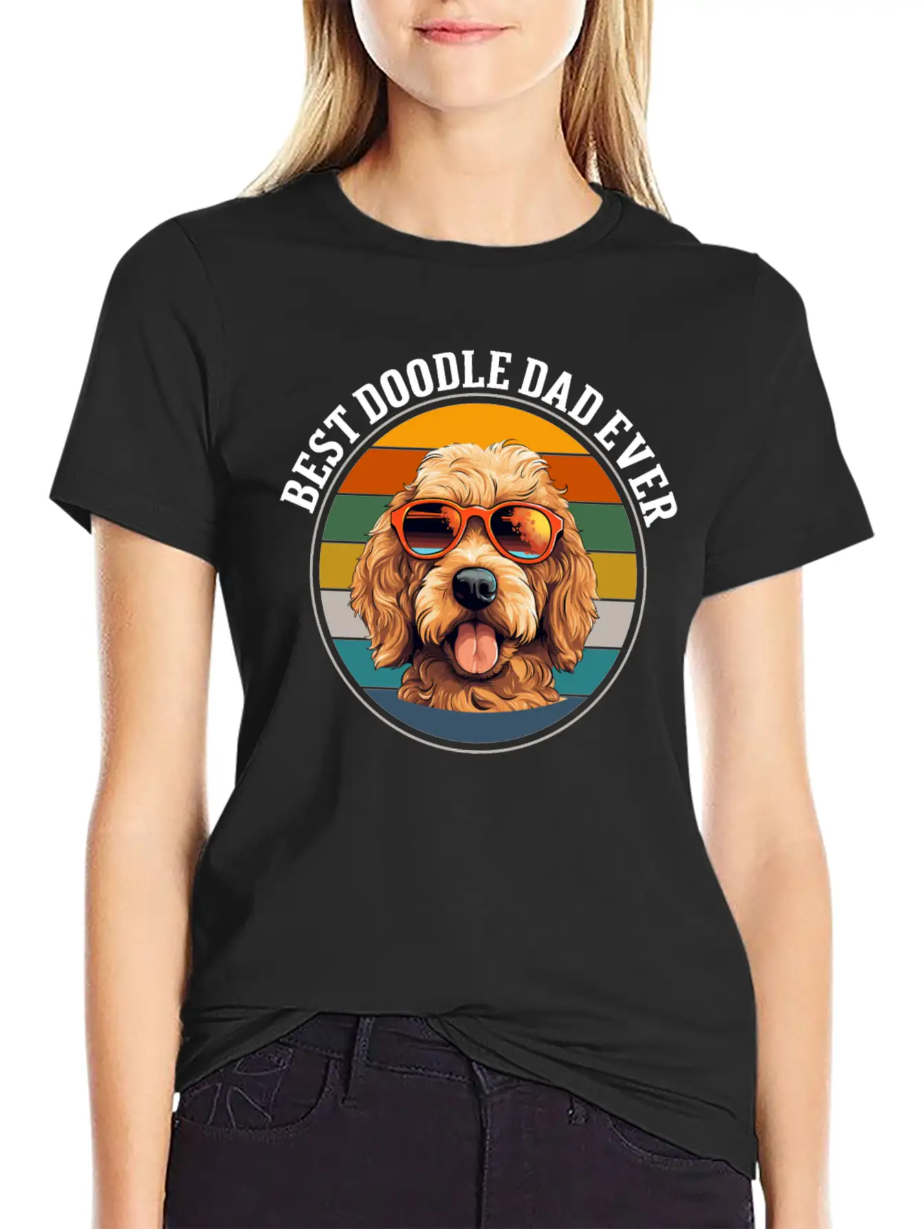 Doodle Dog Dad Basic Graphic T-Shirt – Daily Comfort In Soft Cotton