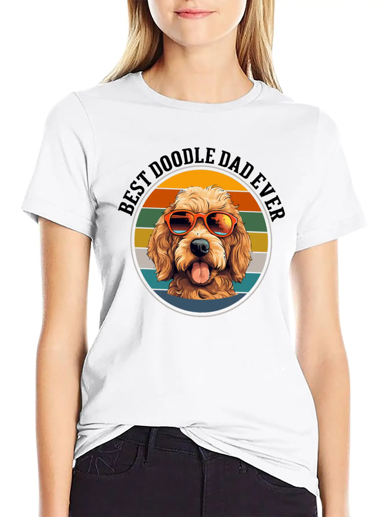 Doodle Dog Dad Basic Graphic T-Shirt – Daily Comfort In Soft Cotton