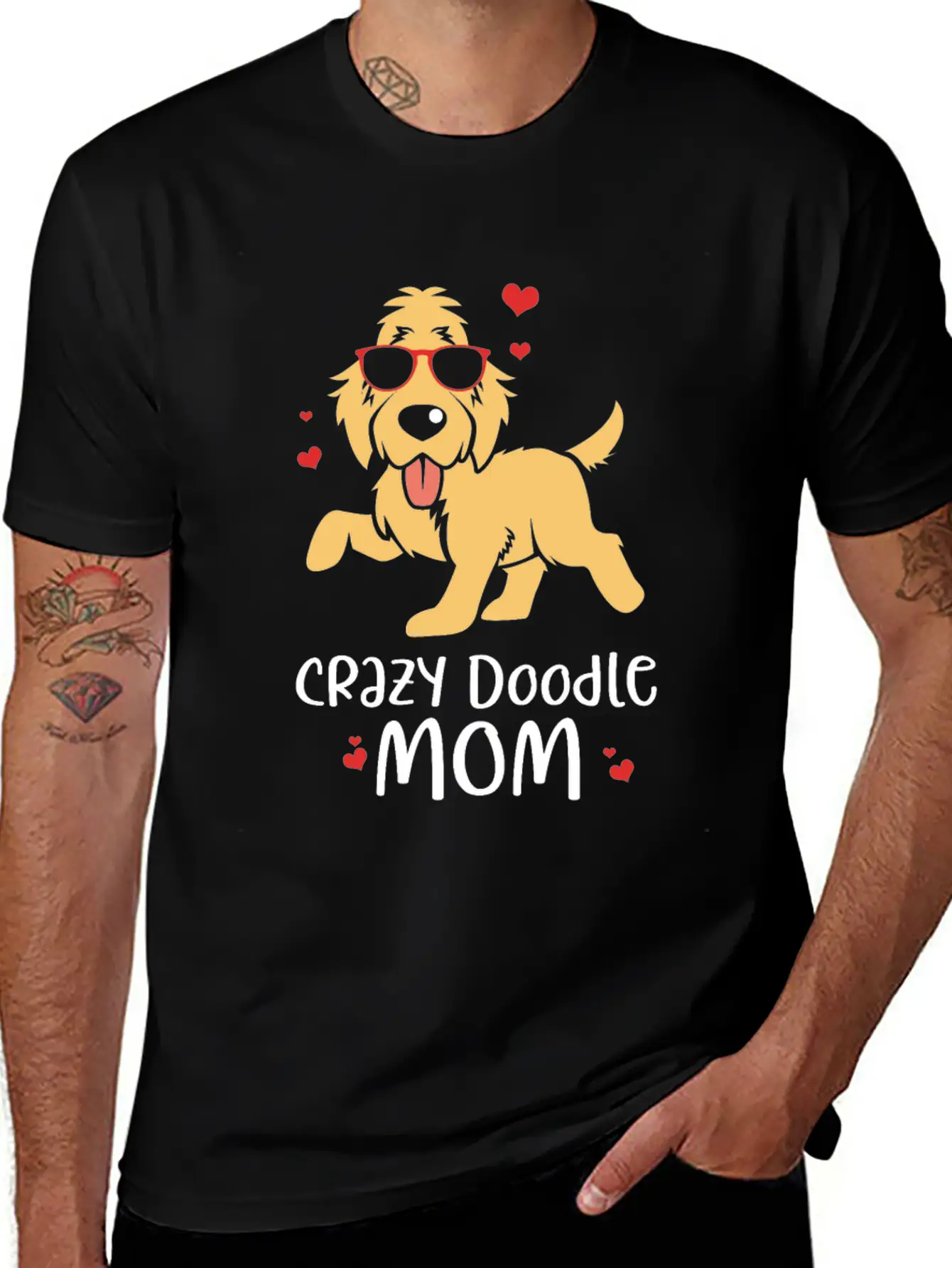 Doodle Dog Goldendoodle Golden Retriever Poodle Unisex Short Sleeve Soft Cotton T-Shirt – Casual Everyday Wear