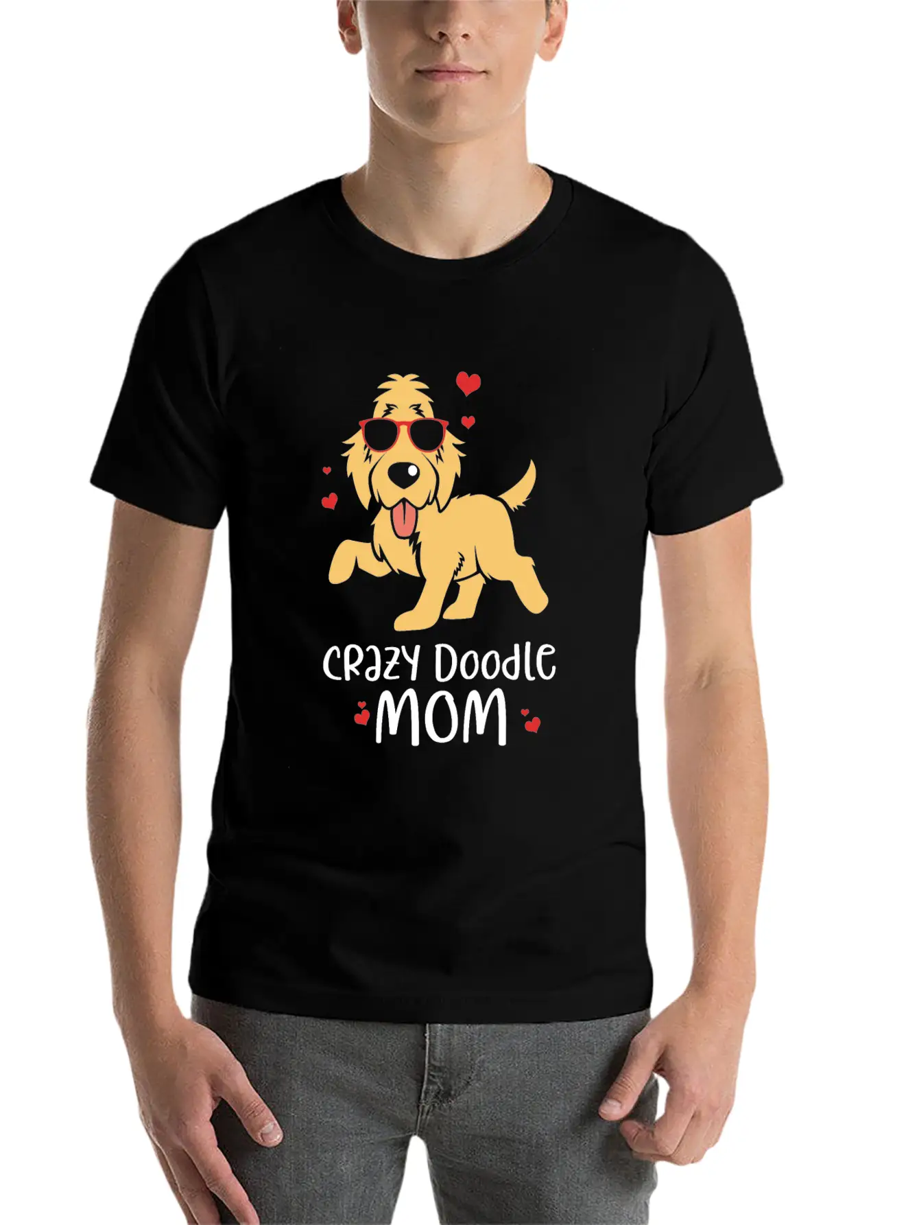Doodle Dog Goldendoodle Golden Retriever Poodle Unisex Short Sleeve Soft Cotton T-Shirt – Casual Everyday Wear