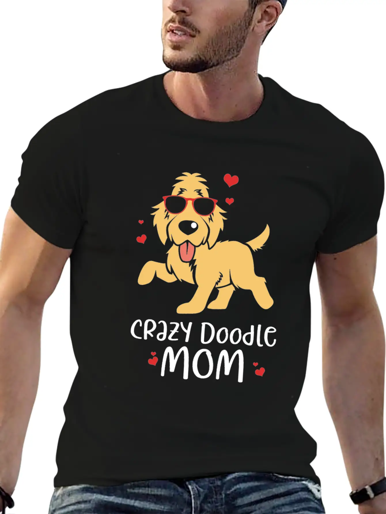 Doodle Dog Goldendoodle Golden Retriever Poodle Unisex Short Sleeve Soft Cotton T-Shirt – Casual Everyday Wear