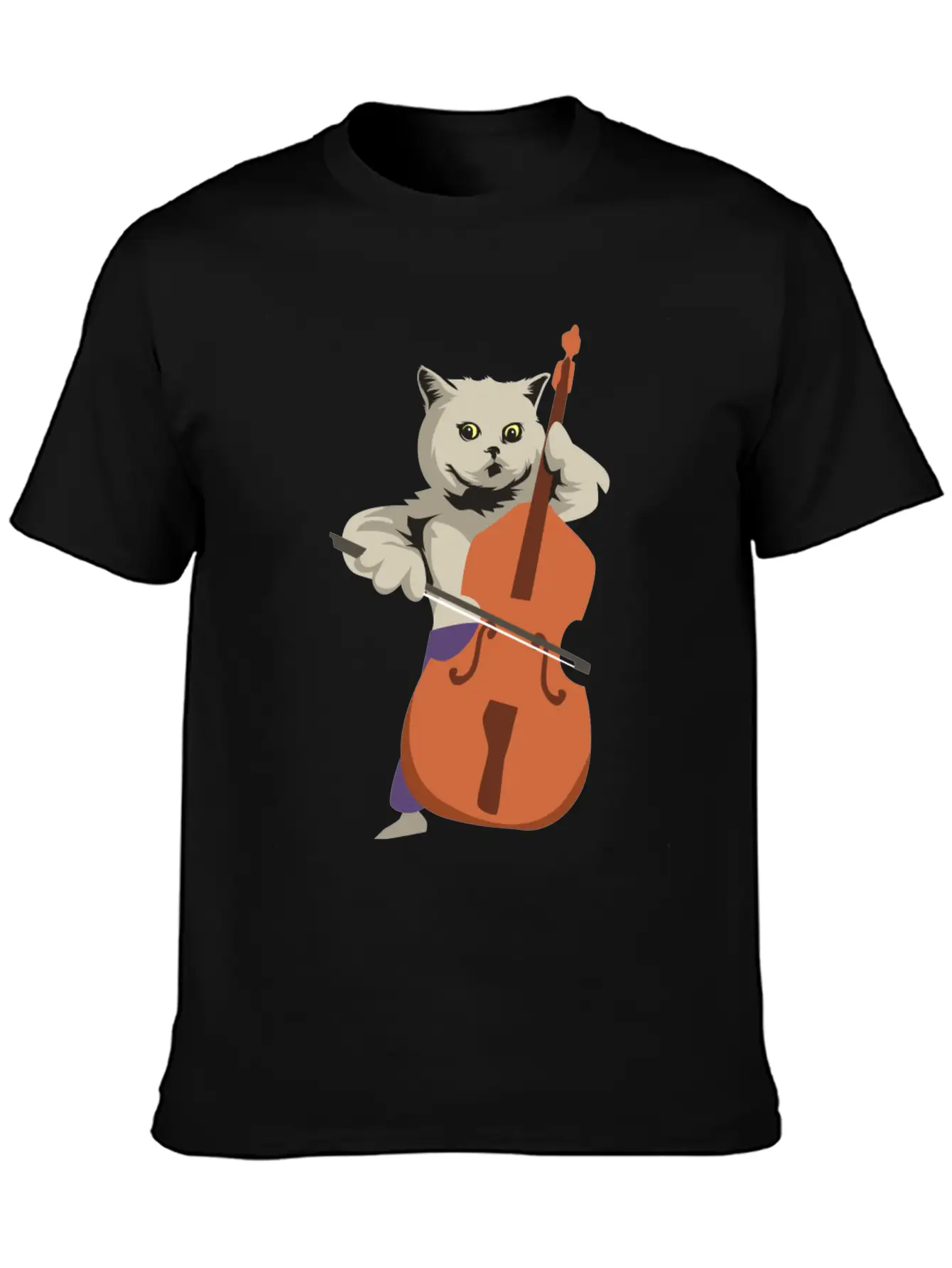 Double Bass Cat Essential Unisex Summer Tee – Soft Cotton Casual Fit