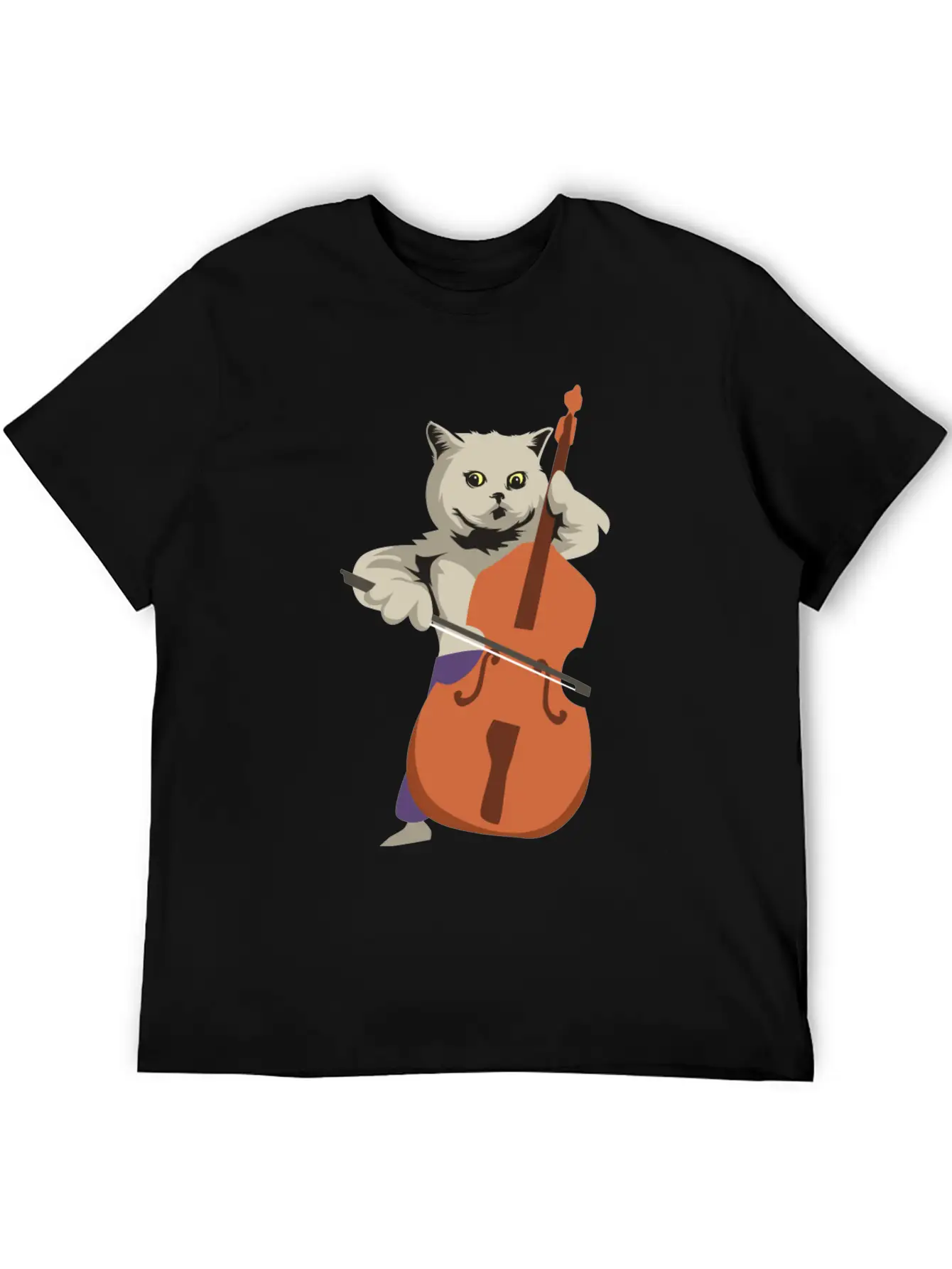 Double Bass Cat Essential Unisex Summer Tee – Soft Cotton Casual Fit