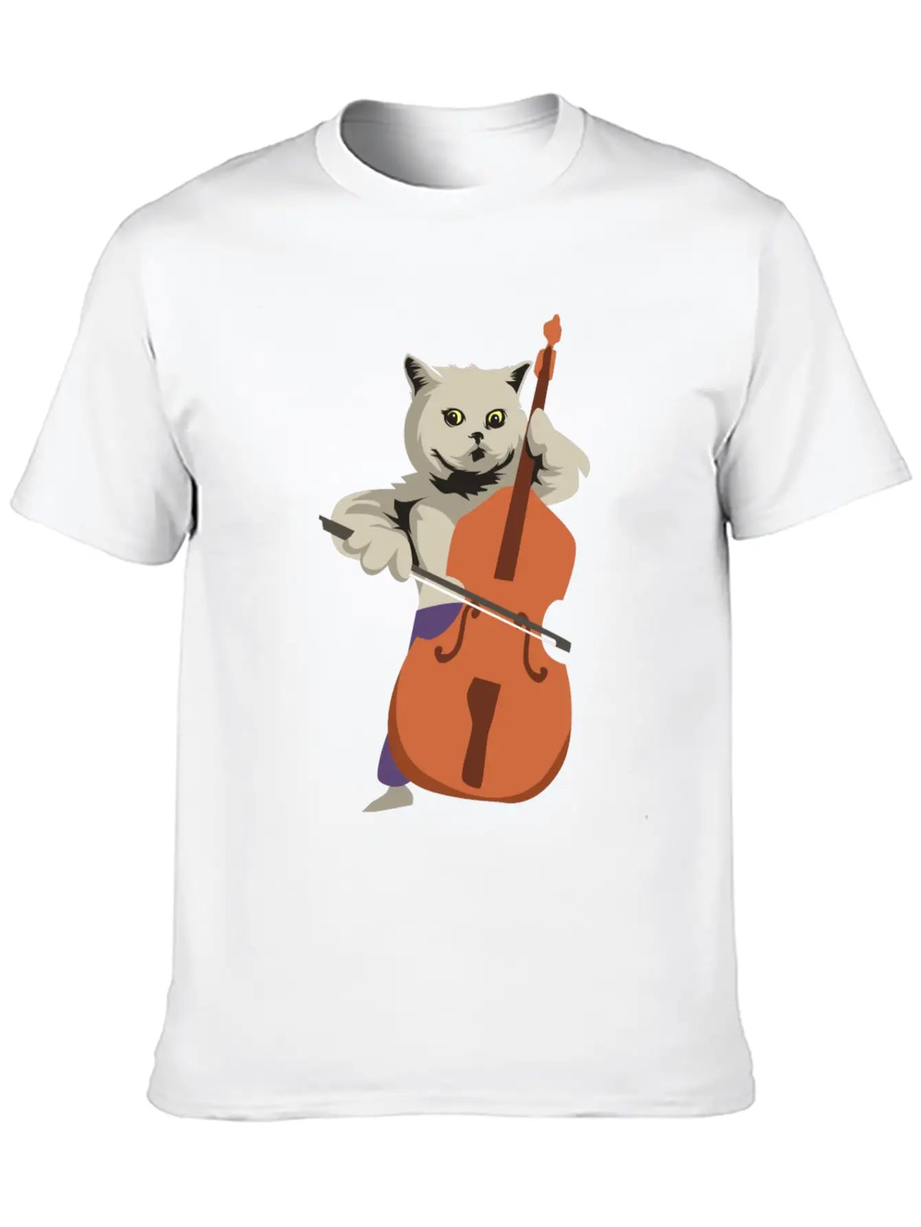 Double Bass Cat Essential Unisex Summer Tee – Soft Cotton Casual Fit
