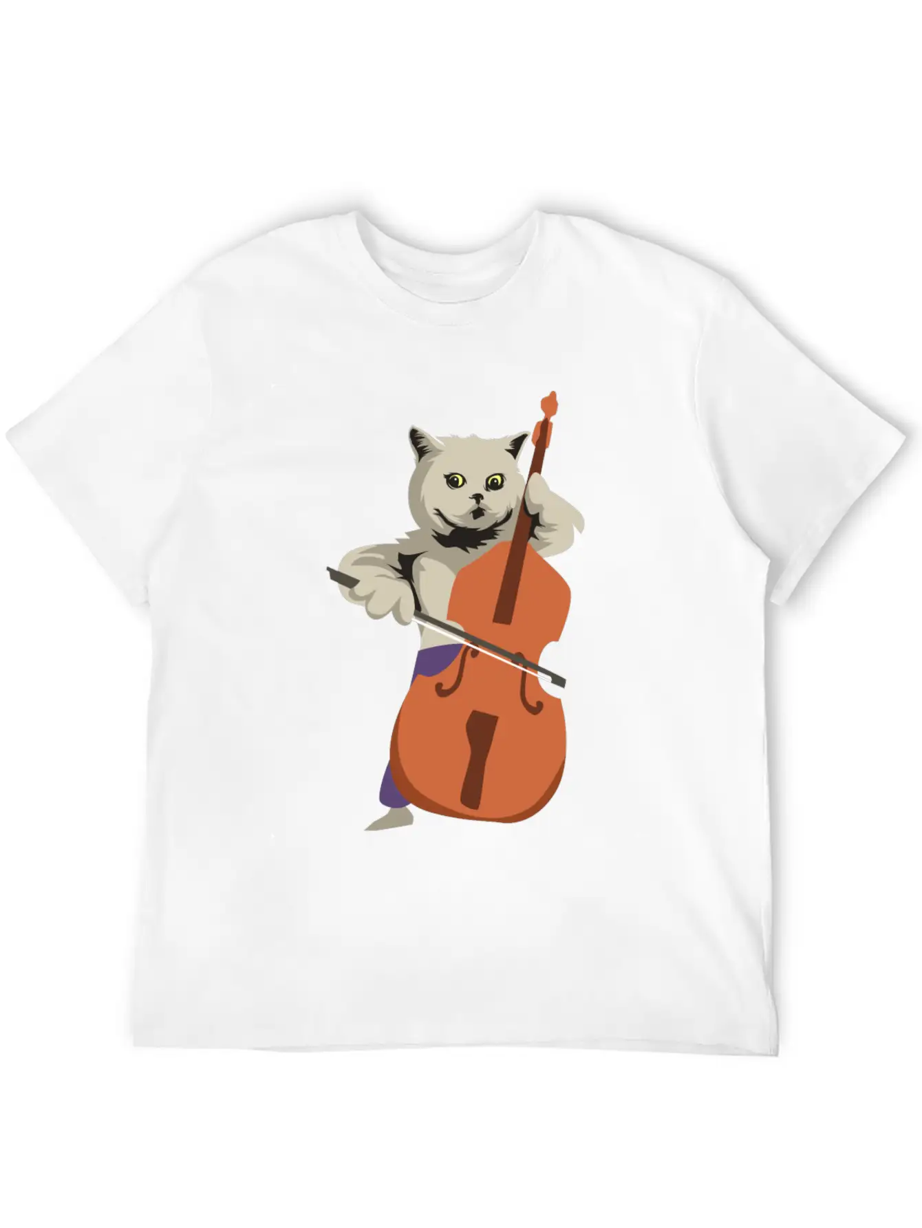 Double Bass Cat Essential Unisex Summer Tee – Soft Cotton Casual Fit