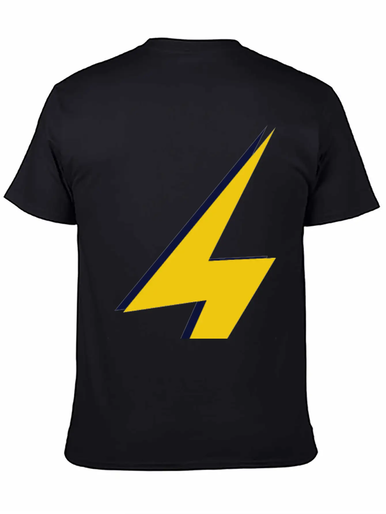 Double Lightning Bolt Blue And Yellow Basic Graphic T-Shirt – Daily Comfort In Soft Cotton