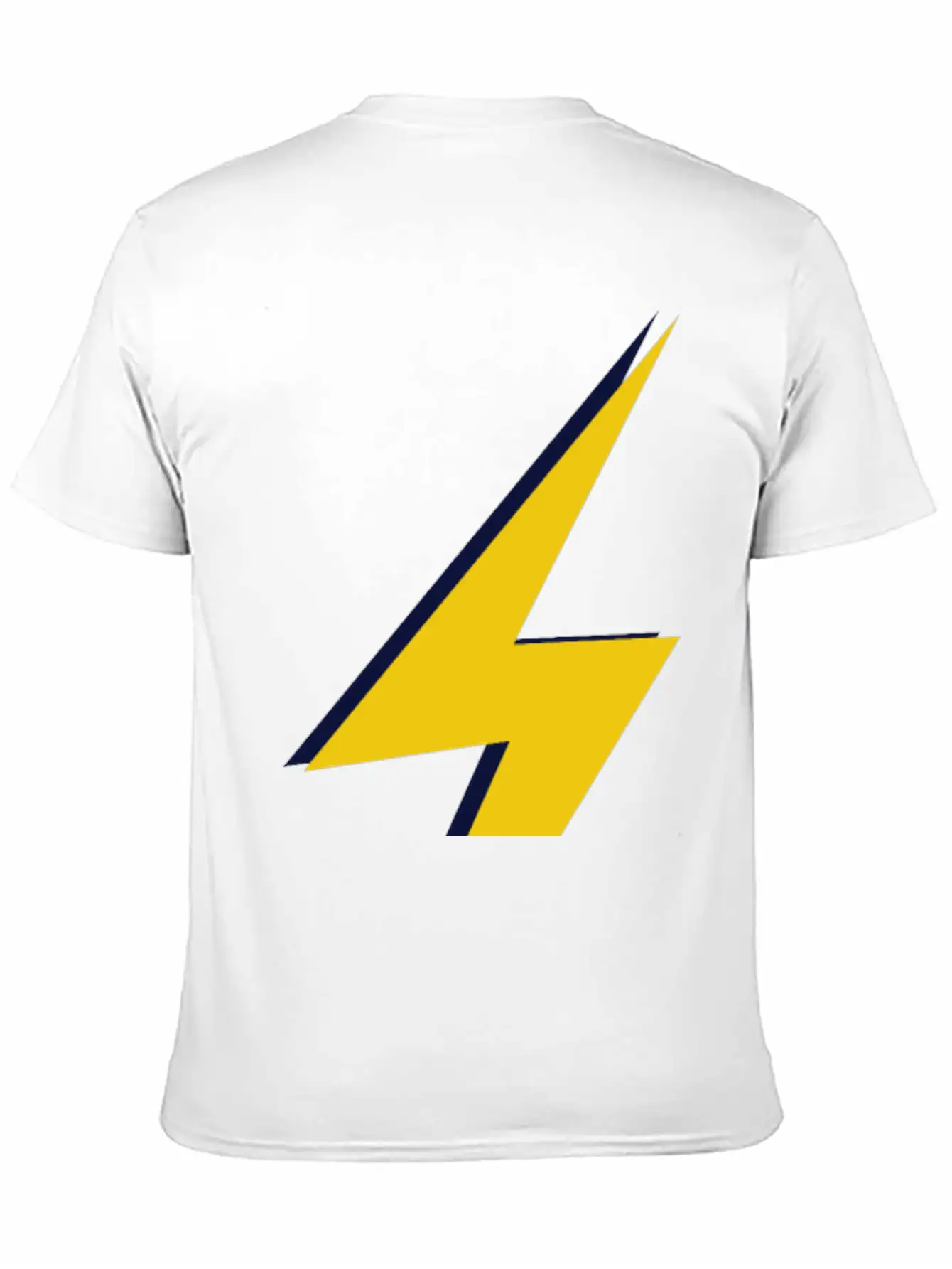 Double Lightning Bolt Blue And Yellow Basic Graphic T-Shirt – Daily Comfort In Soft Cotton
