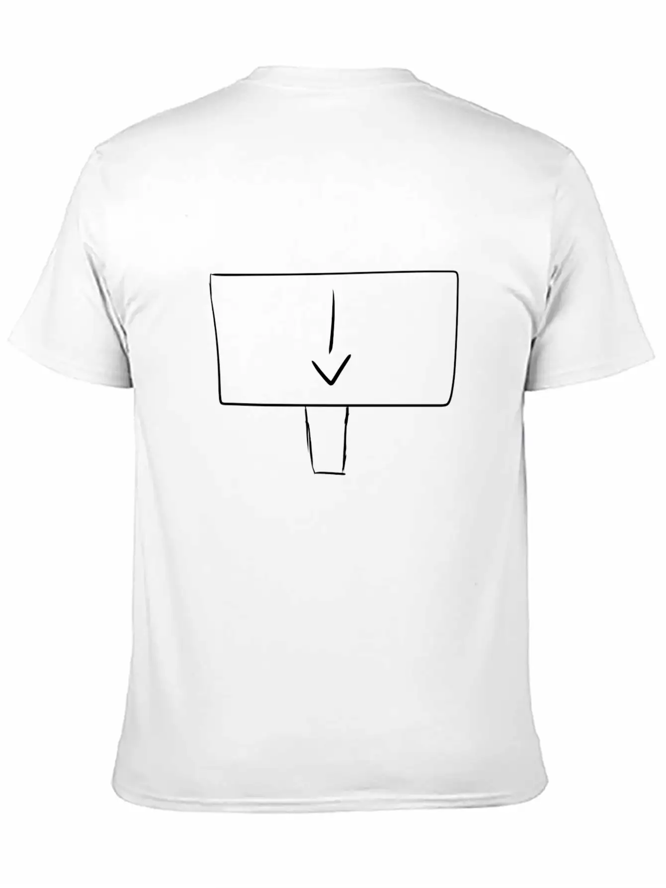Down Arrow Sign Direction Pointing Unisex Short Sleeve Soft Cotton T-Shirt – Casual Everyday Wear