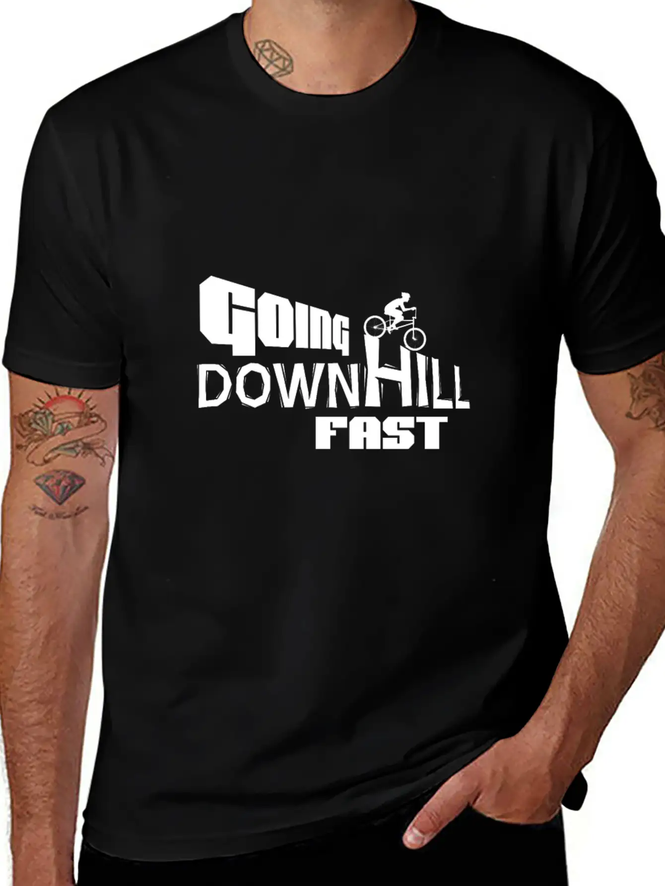 Downhill Fast! Unisex Short Sleeve Soft Cotton T-Shirt – Casual Everyday Wear