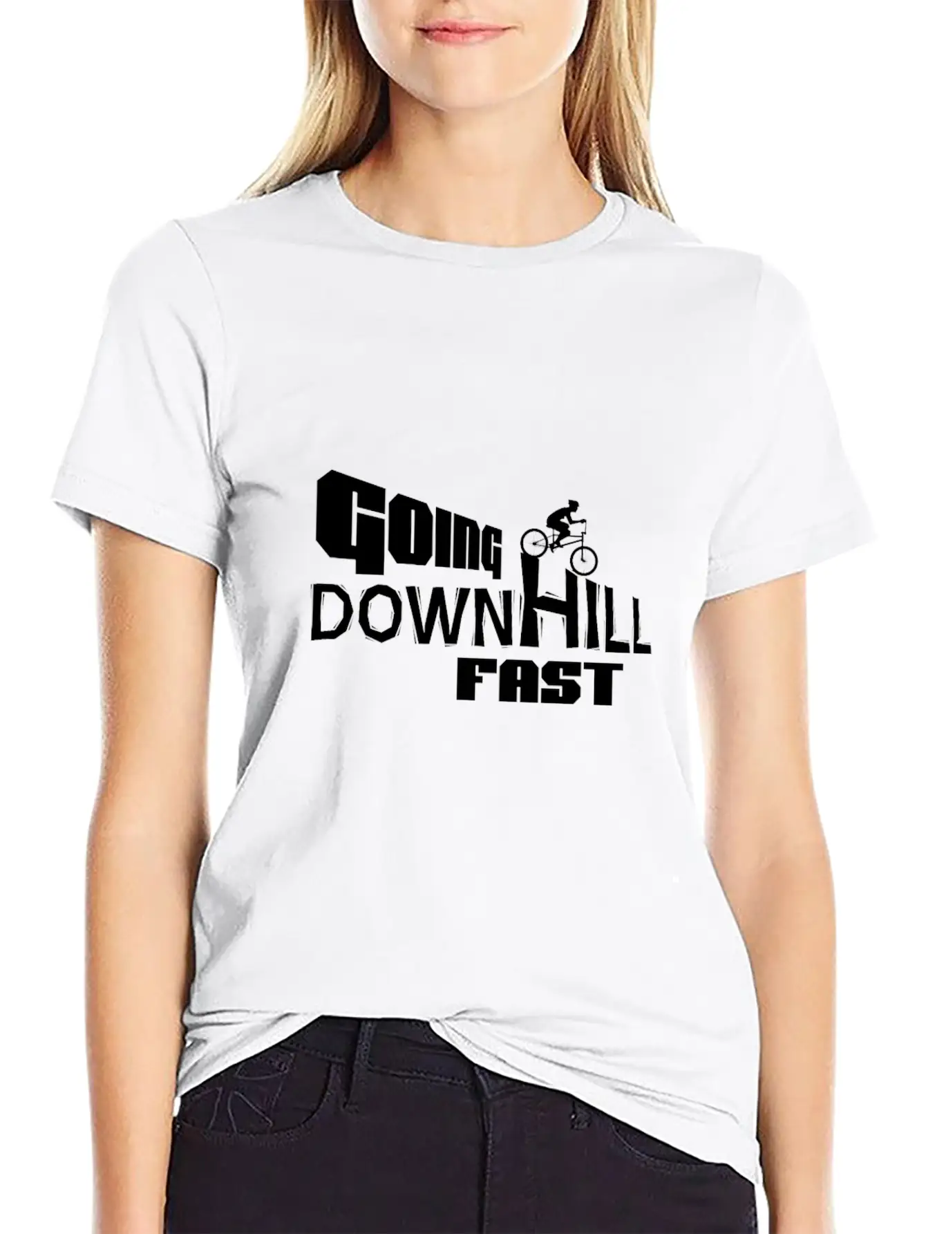Downhill Fast! Unisex Short Sleeve Soft Cotton T-Shirt – Casual Everyday Wear