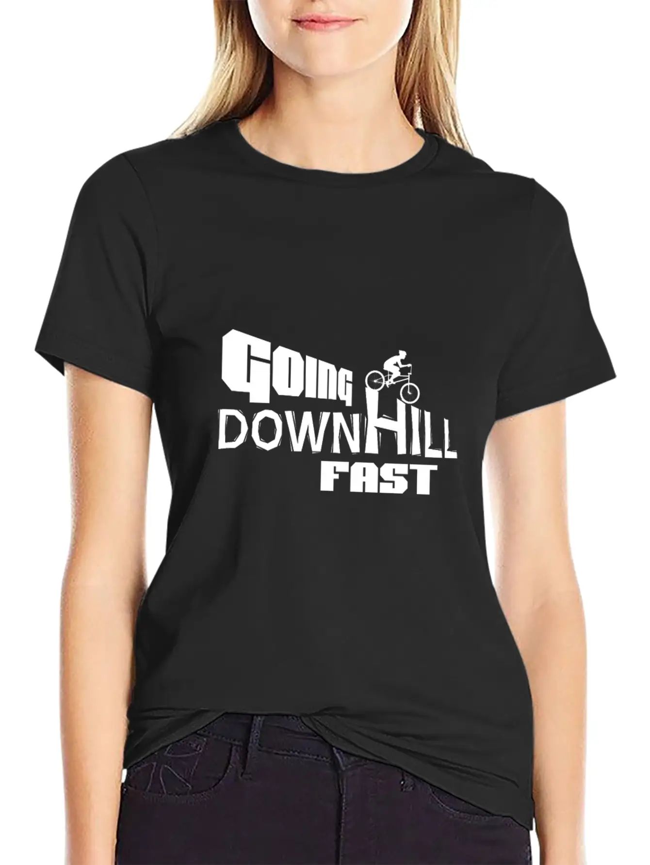 Downhill Fast! Unisex Short Sleeve Soft Cotton T-Shirt – Casual Everyday Wear