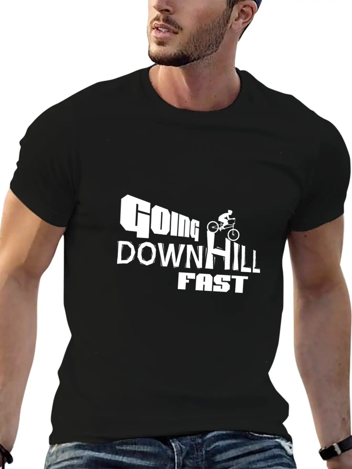 Downhill Fast! Unisex Short Sleeve Soft Cotton T-Shirt – Casual Everyday Wear